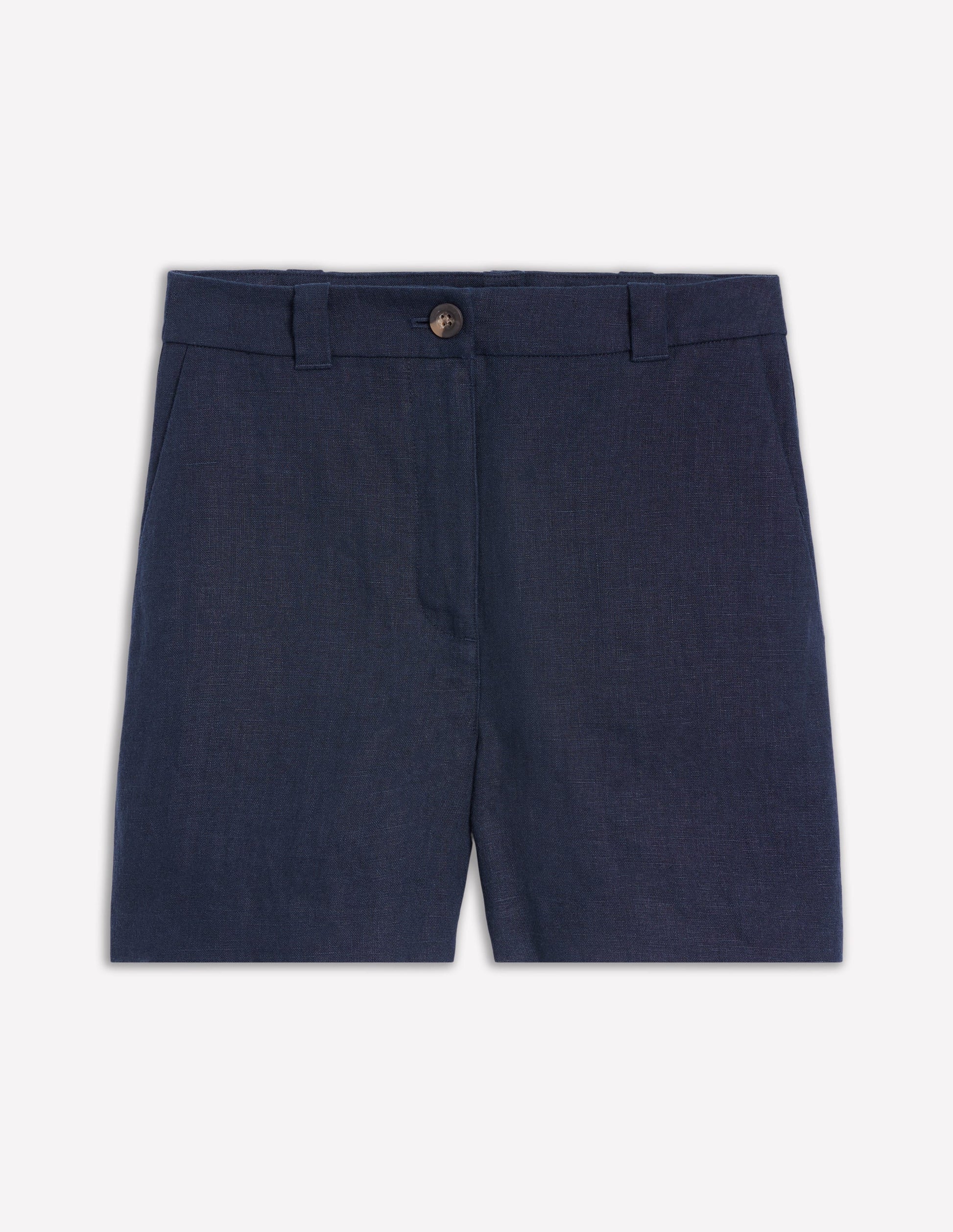 Westbourne Linen Shorts-Navy-6