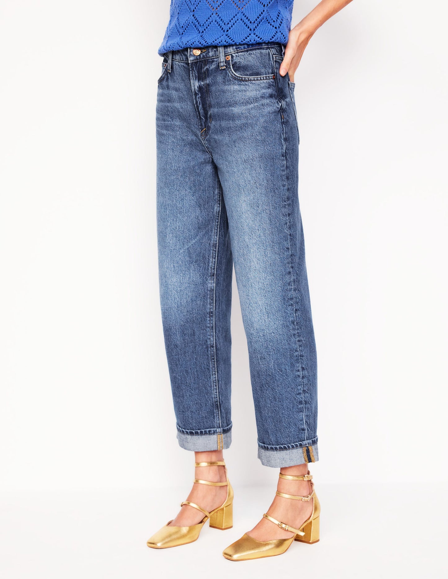Lockere Jeans mit mittlerer Leibhöhe-Mittlerer Jahrgang