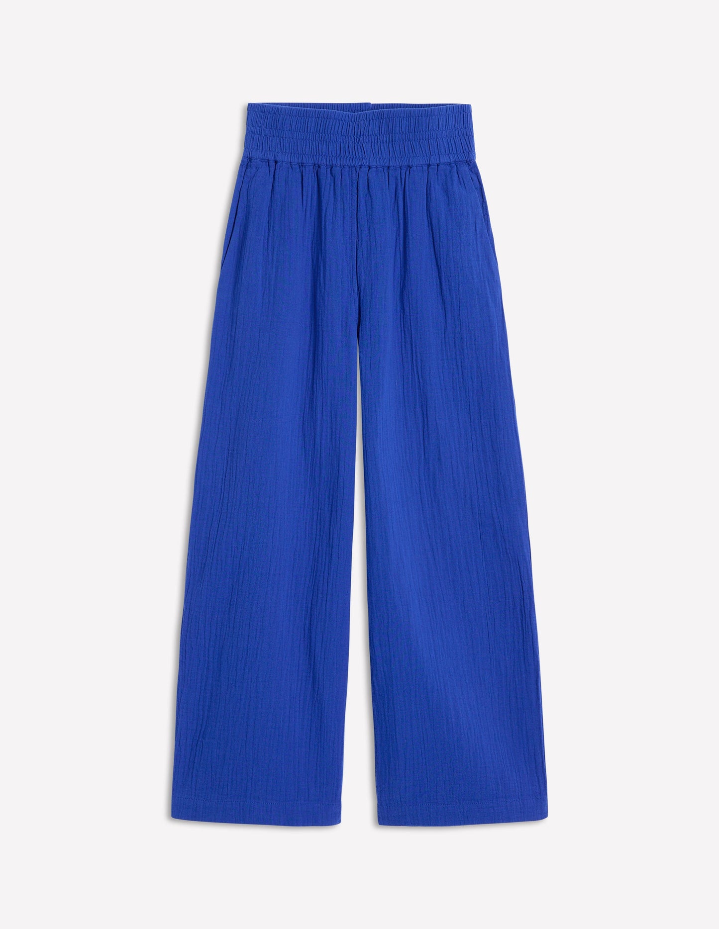 Verkürzte Doppeltuch-Hose-Leuchtendes Blau