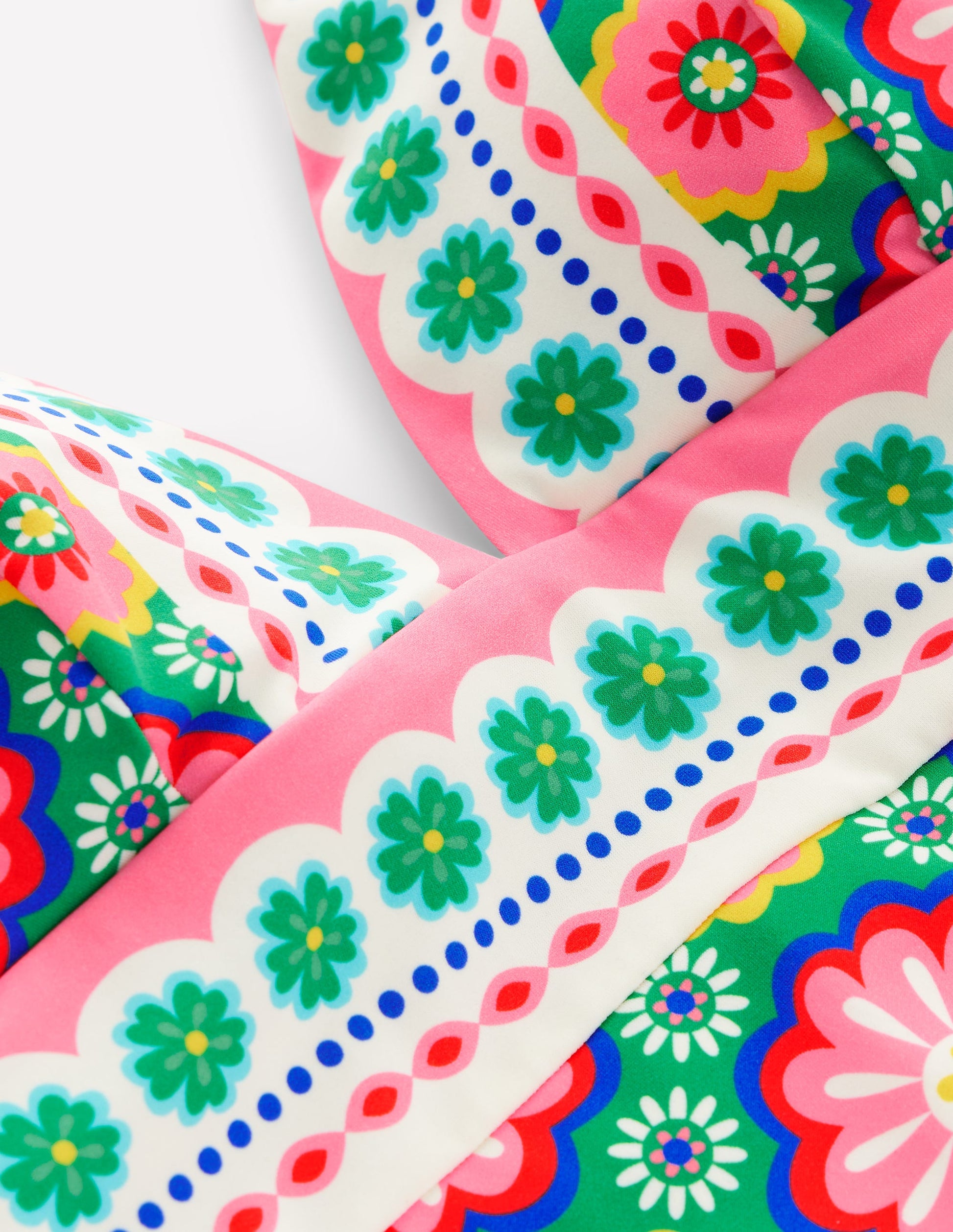 Maillot de bain col V Porto-Multi, motif Flower Tile-7