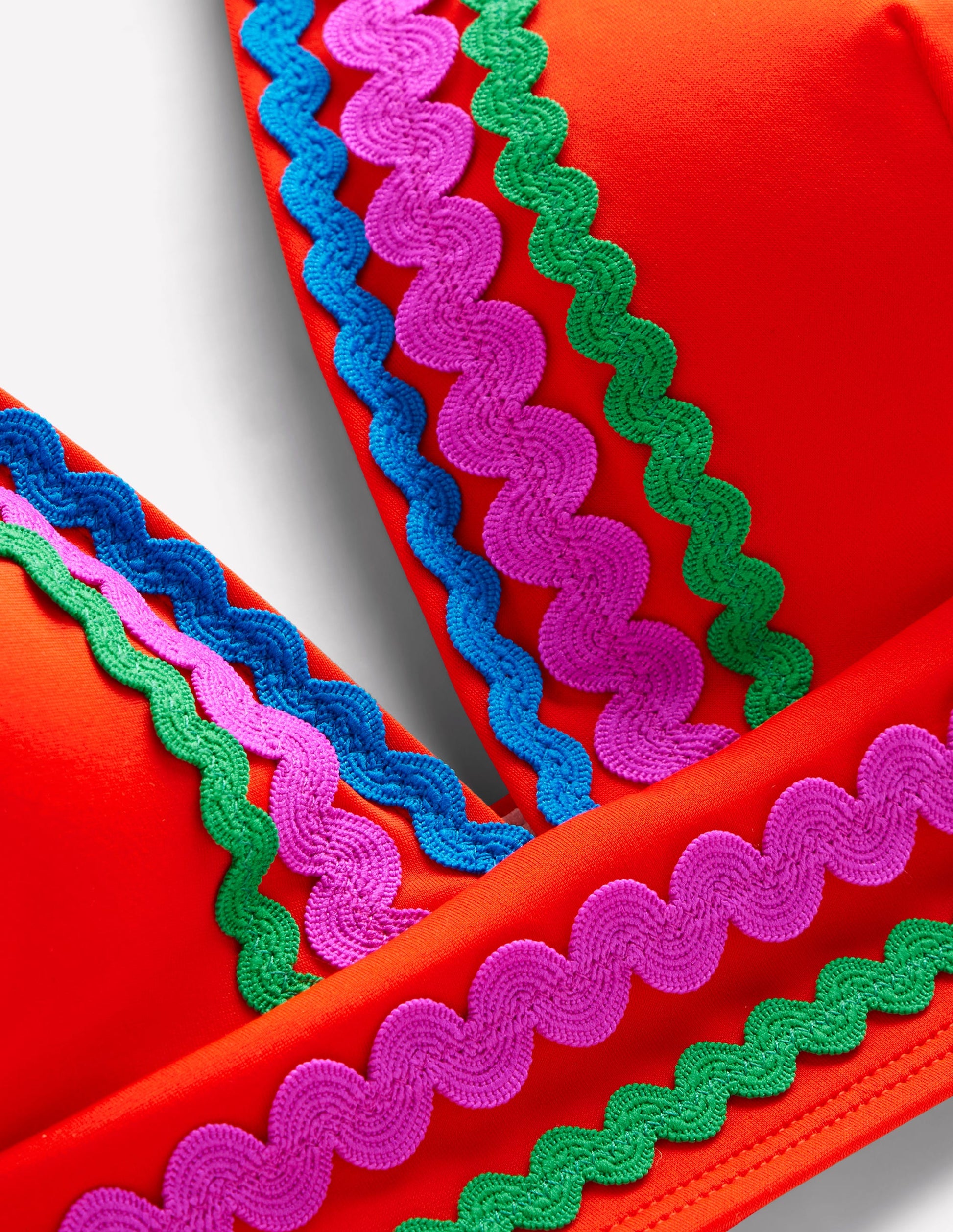 Haut de bikini Porto-Zigzag rouge feu-7