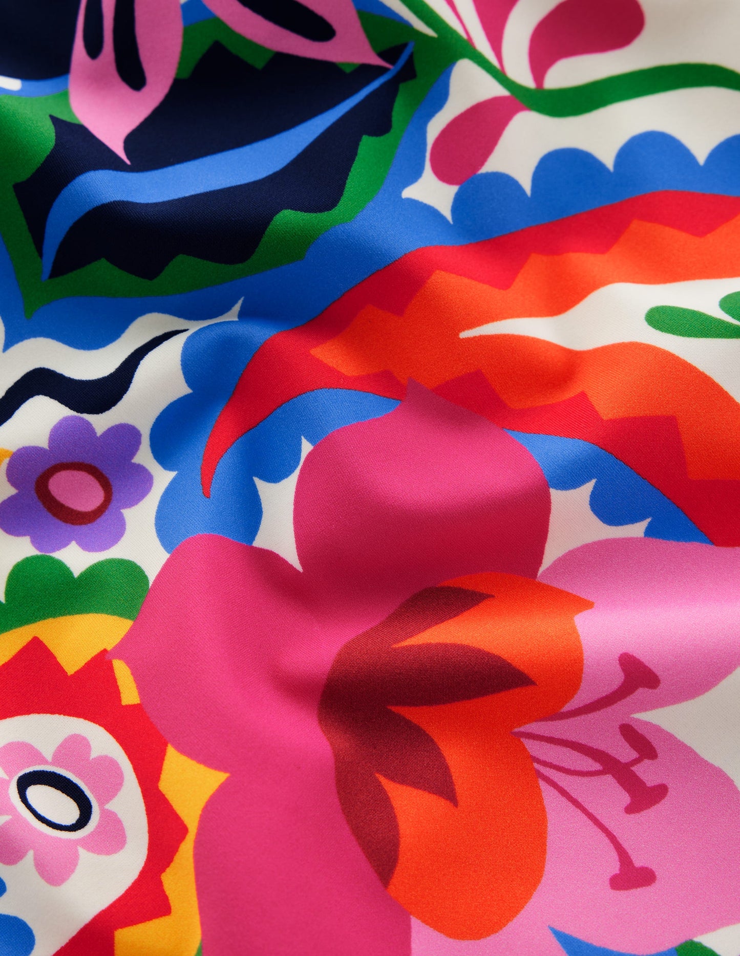 Maillot de bain asymétrique-Ivoire, motif Botanical Paisley