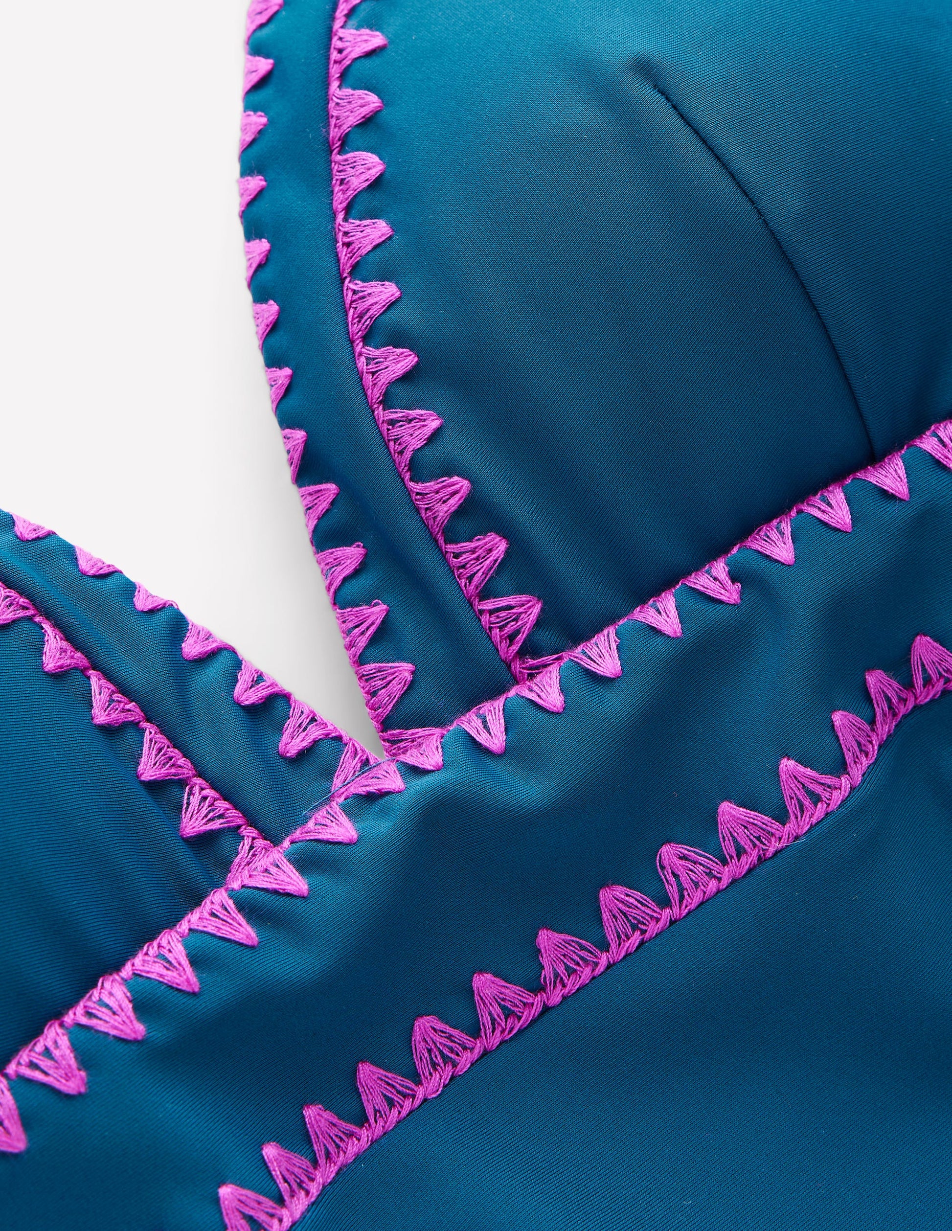 Kasos Badeanzug mit V-Ausschnitt zum Binden-Ozean, Kräftiges Fuchsia-8