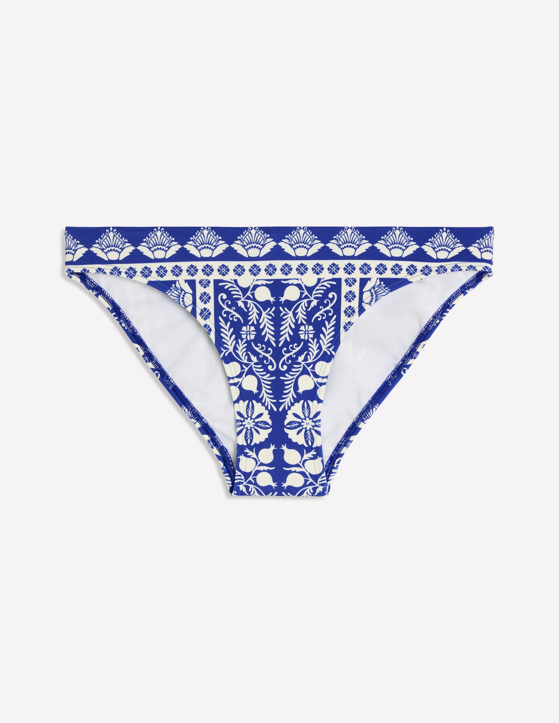 Porto Bikinihose-Leuchtendes Blau, Verzierter Streifen-6