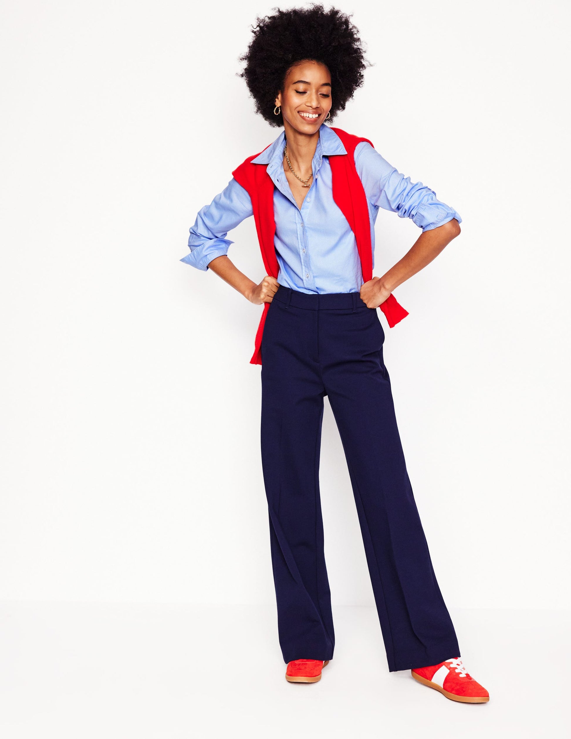 Sienna Baumwollhemd-Oxford-Blau-5