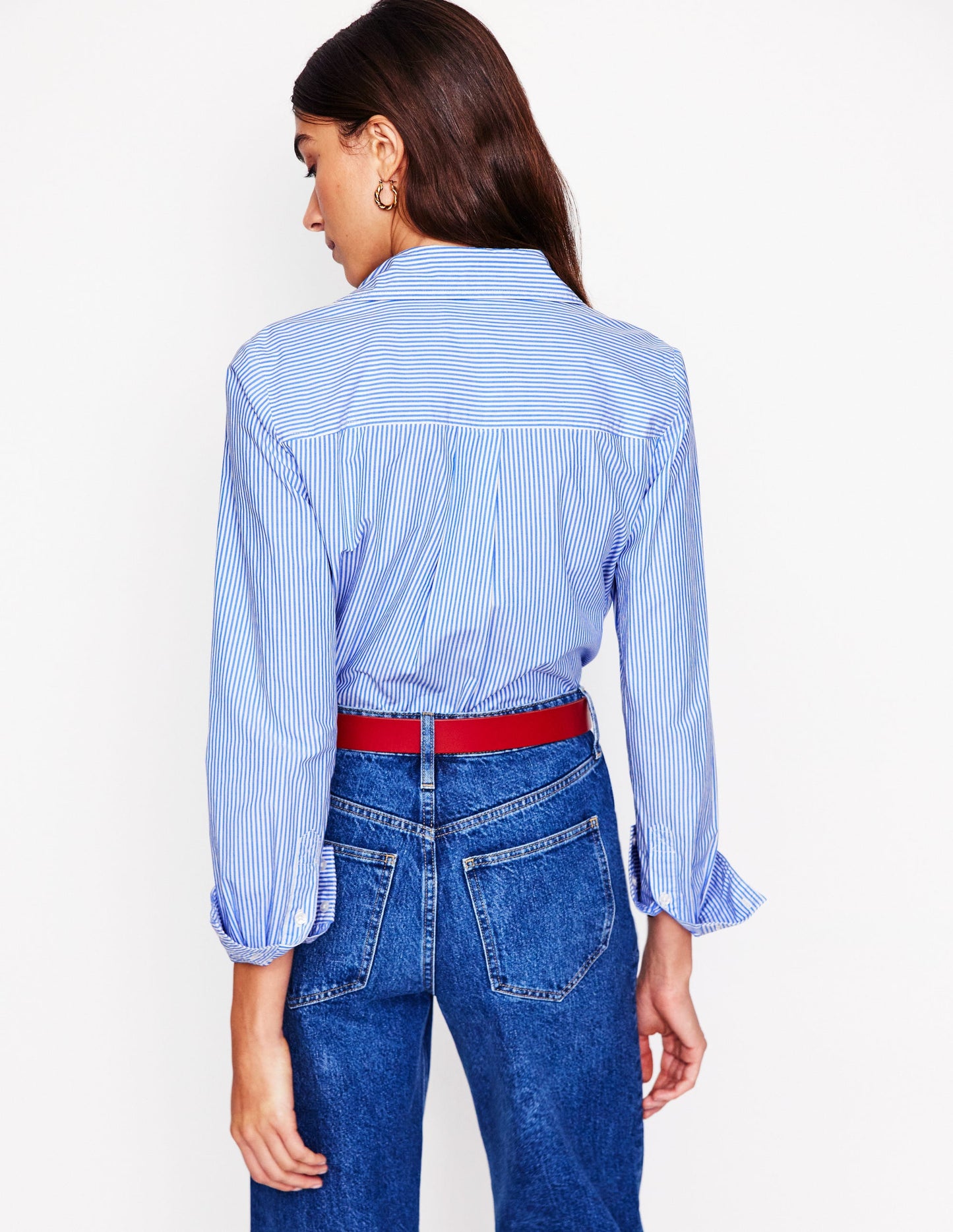 Chemise Sienna en coton-Bleu à Fines Rayures