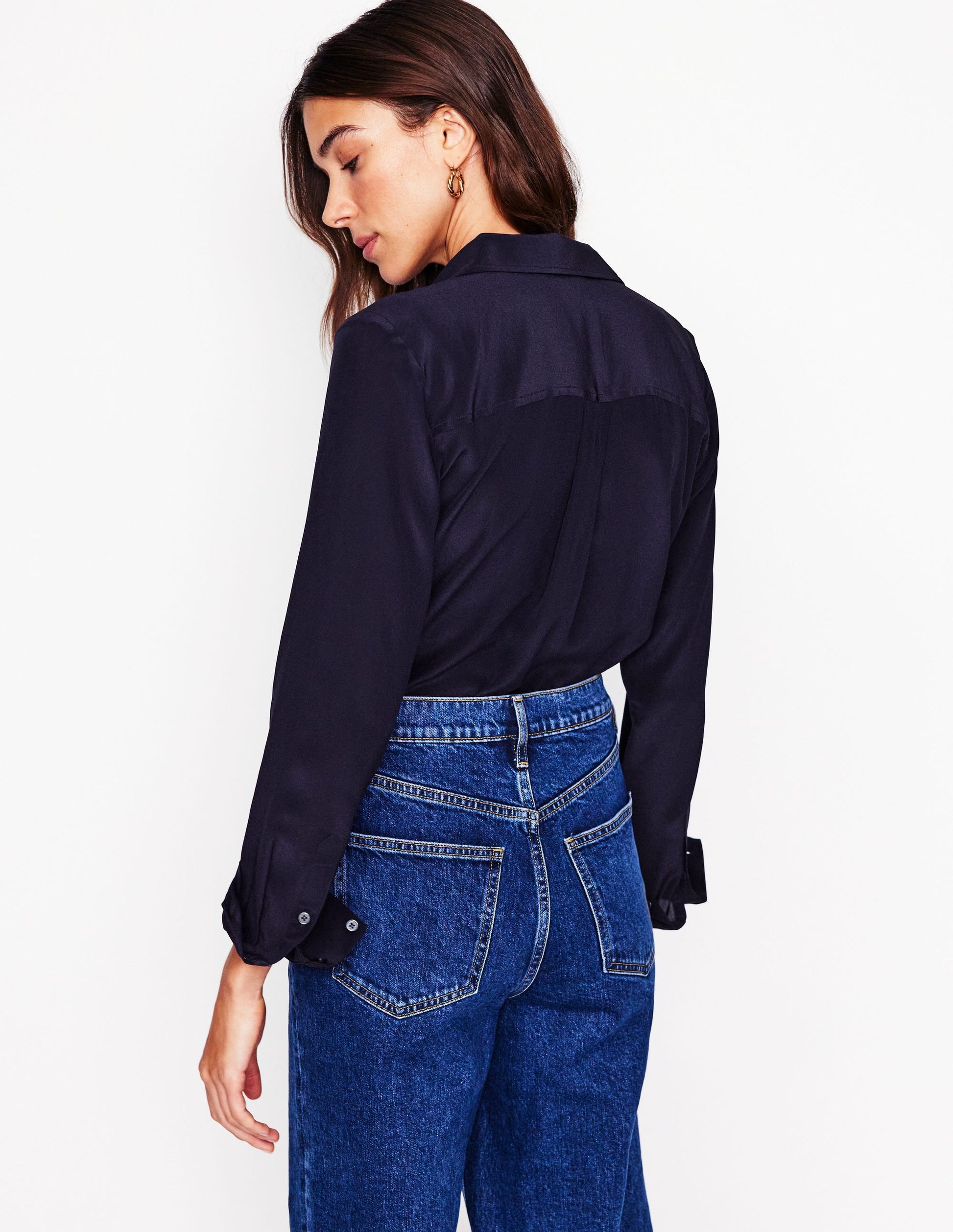 Sienna Seidenhemd-Aqua Marine Marl-3