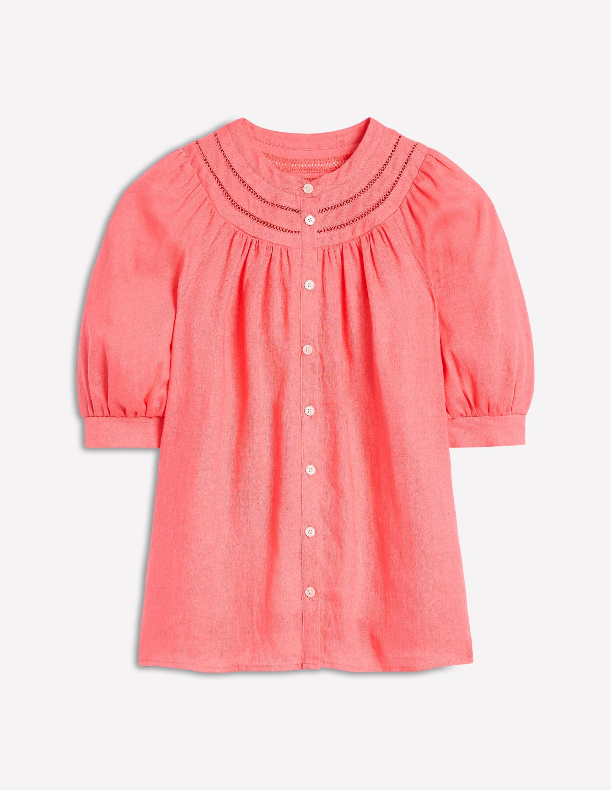 Bea Linen Top-Azealia Pink-5