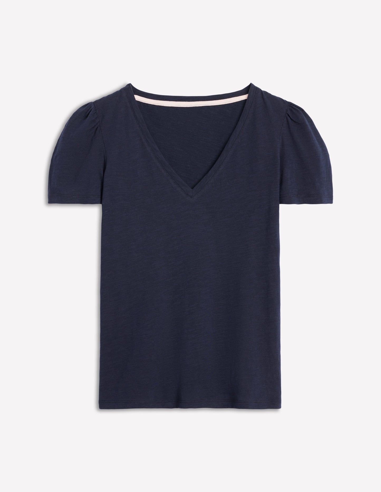 T-Shirt mit V-Ausschnitt-Marineblaue