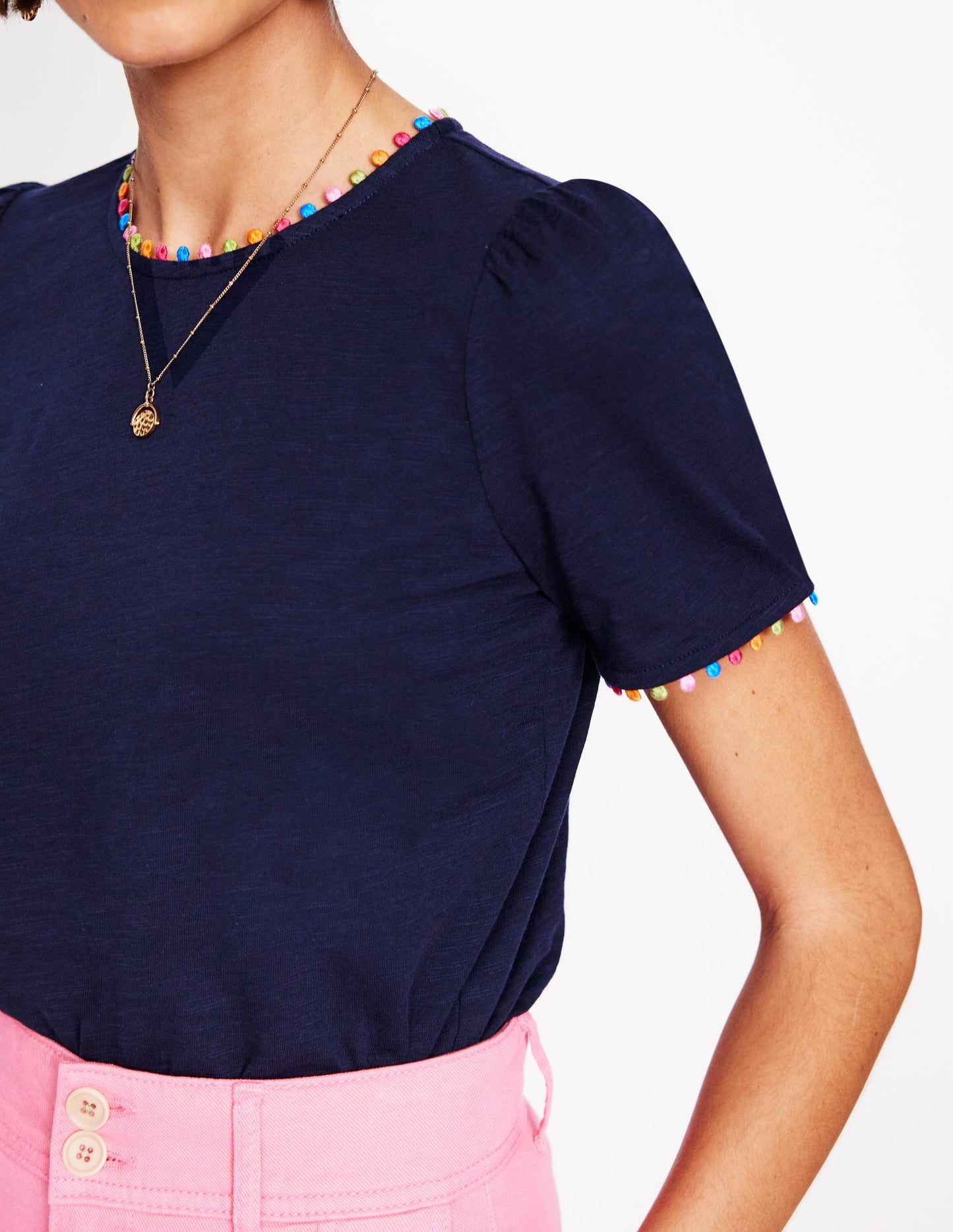 Ali Jersey-T-Shirt-Marineblau, Bunt