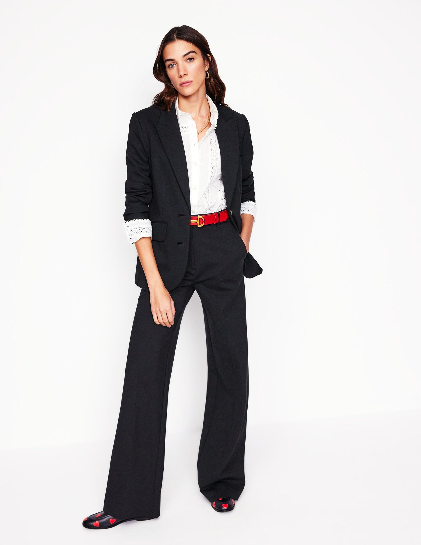 Marylebone Ponte-Blazer-Schwarz
