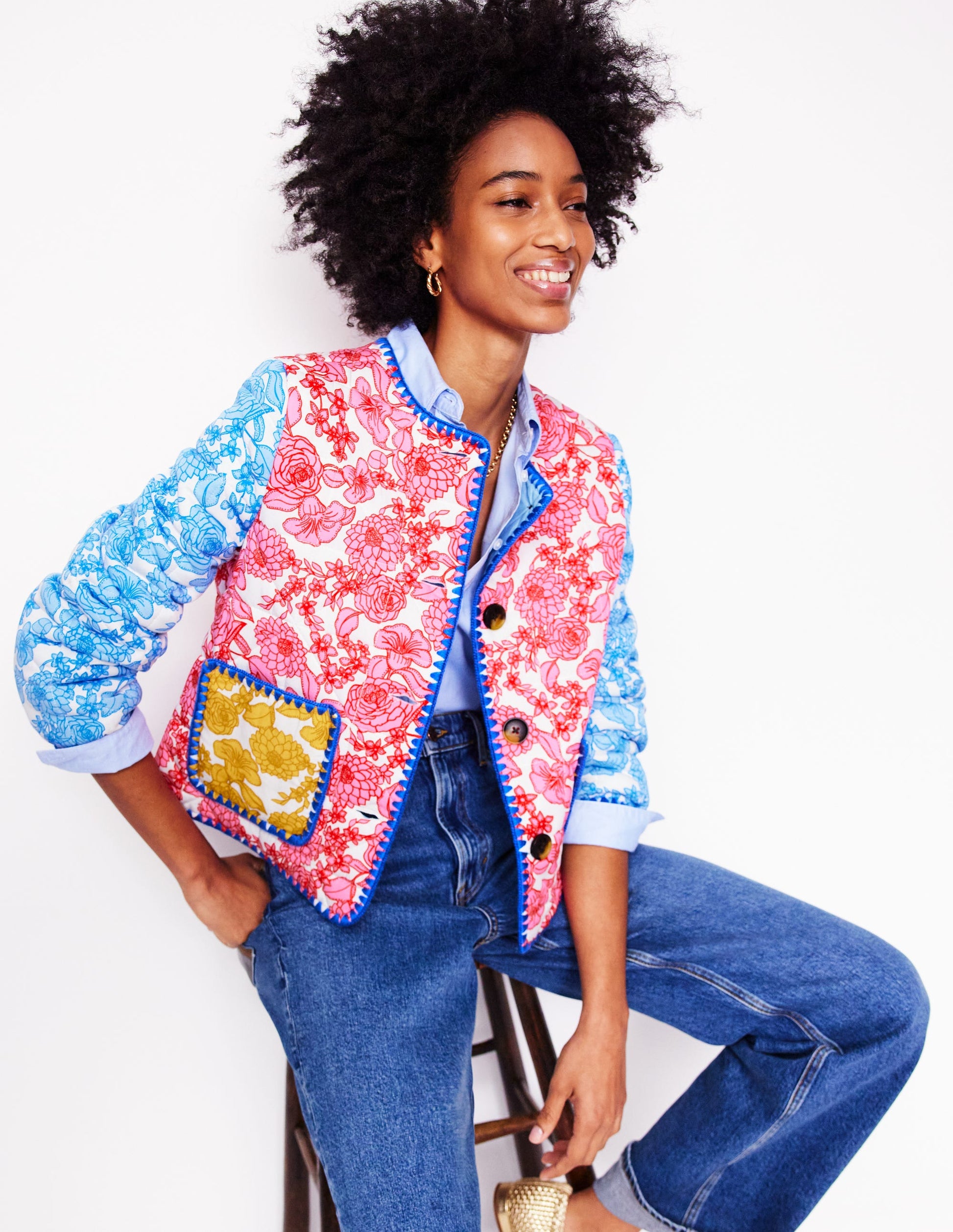 Veste matelassée Chelsea-Motif Blossom Cascade-1