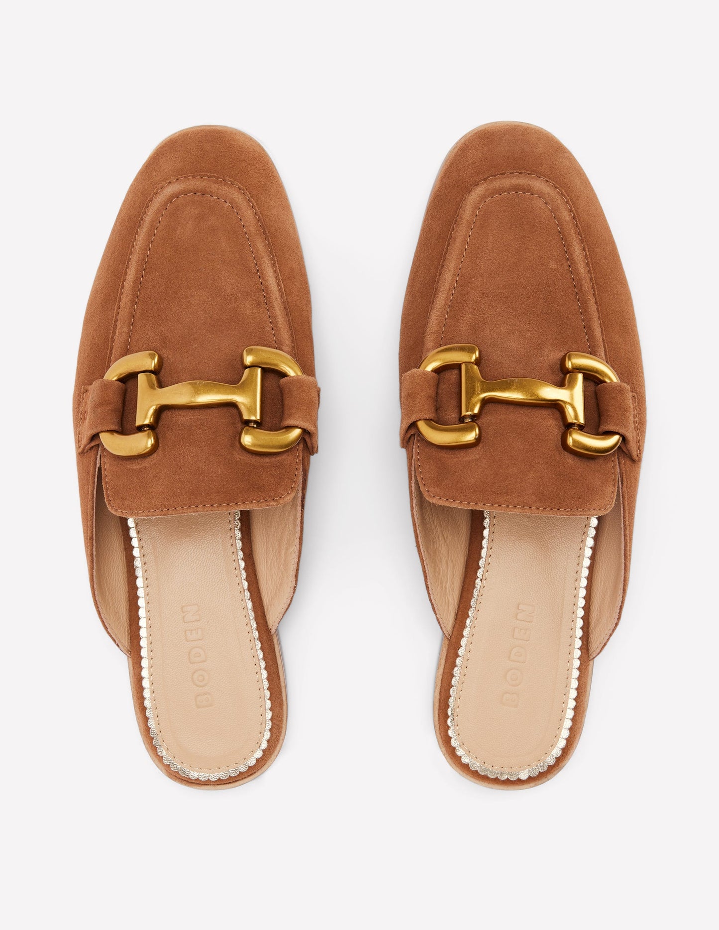 Iris Pantoletten-Loafer mit Trensendetail-Hellbraun