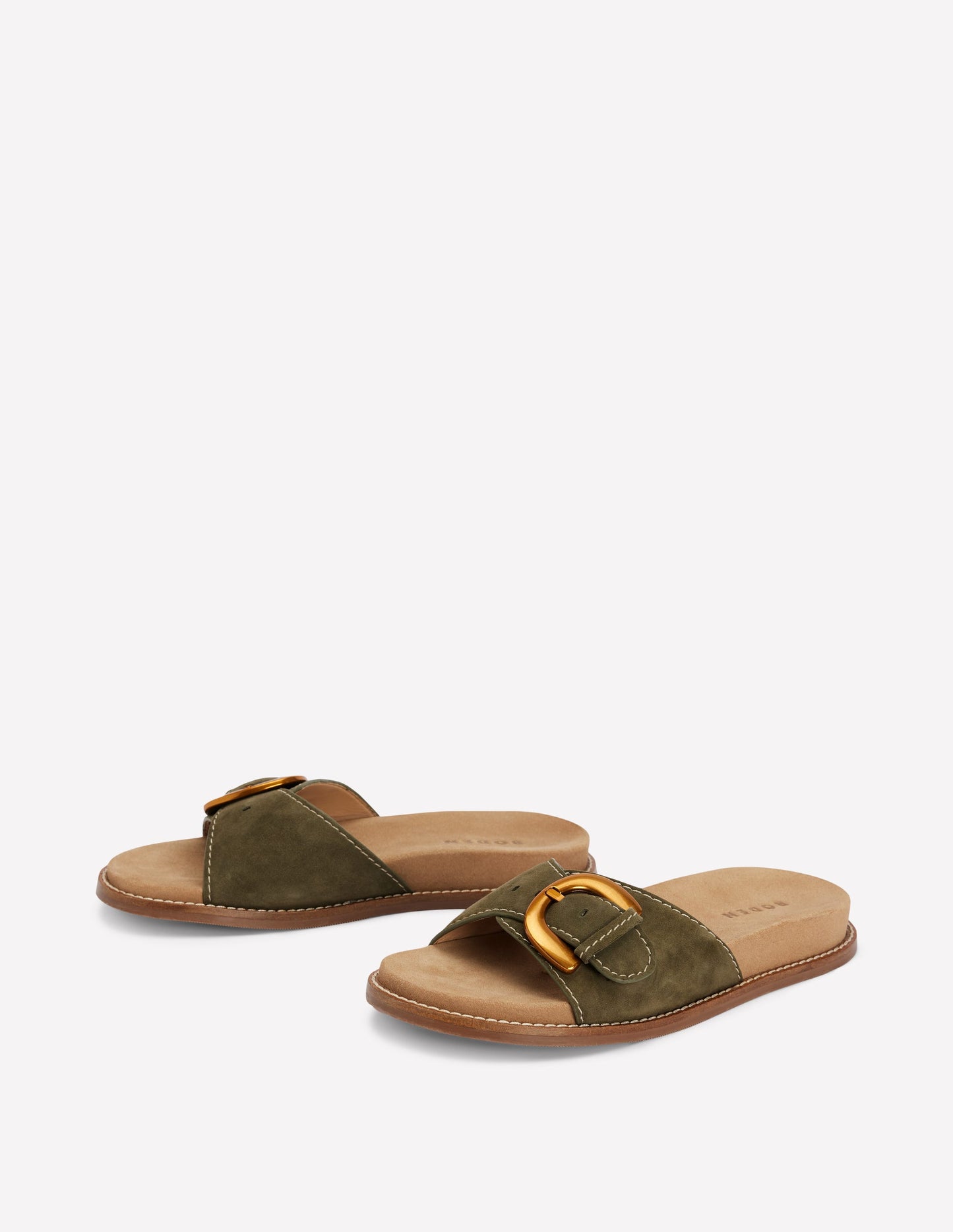 Hardware Mule Sandal-Deep Olive