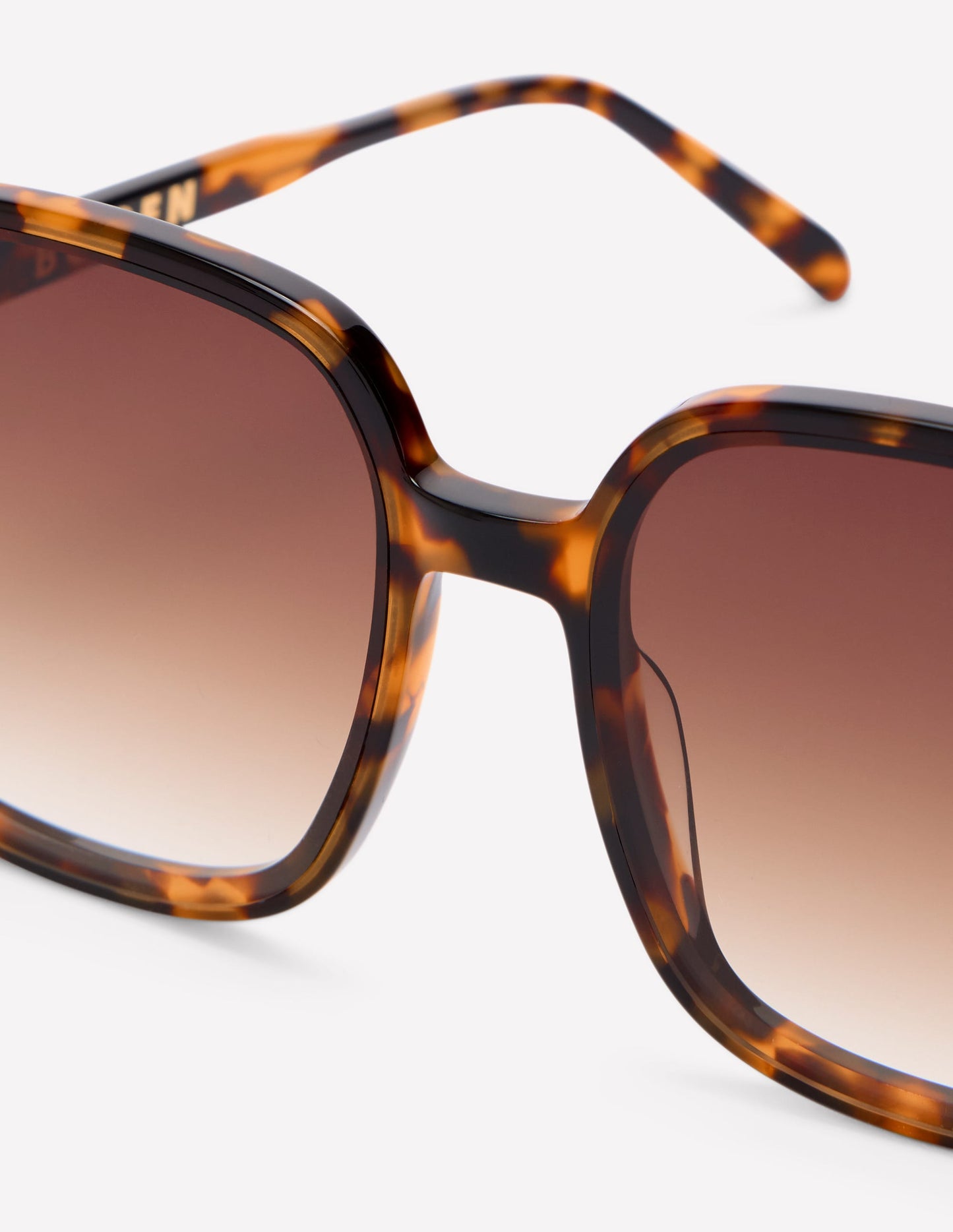 Oversize quadratische Sonnenbrille-Klassisch, Schildpattmuster