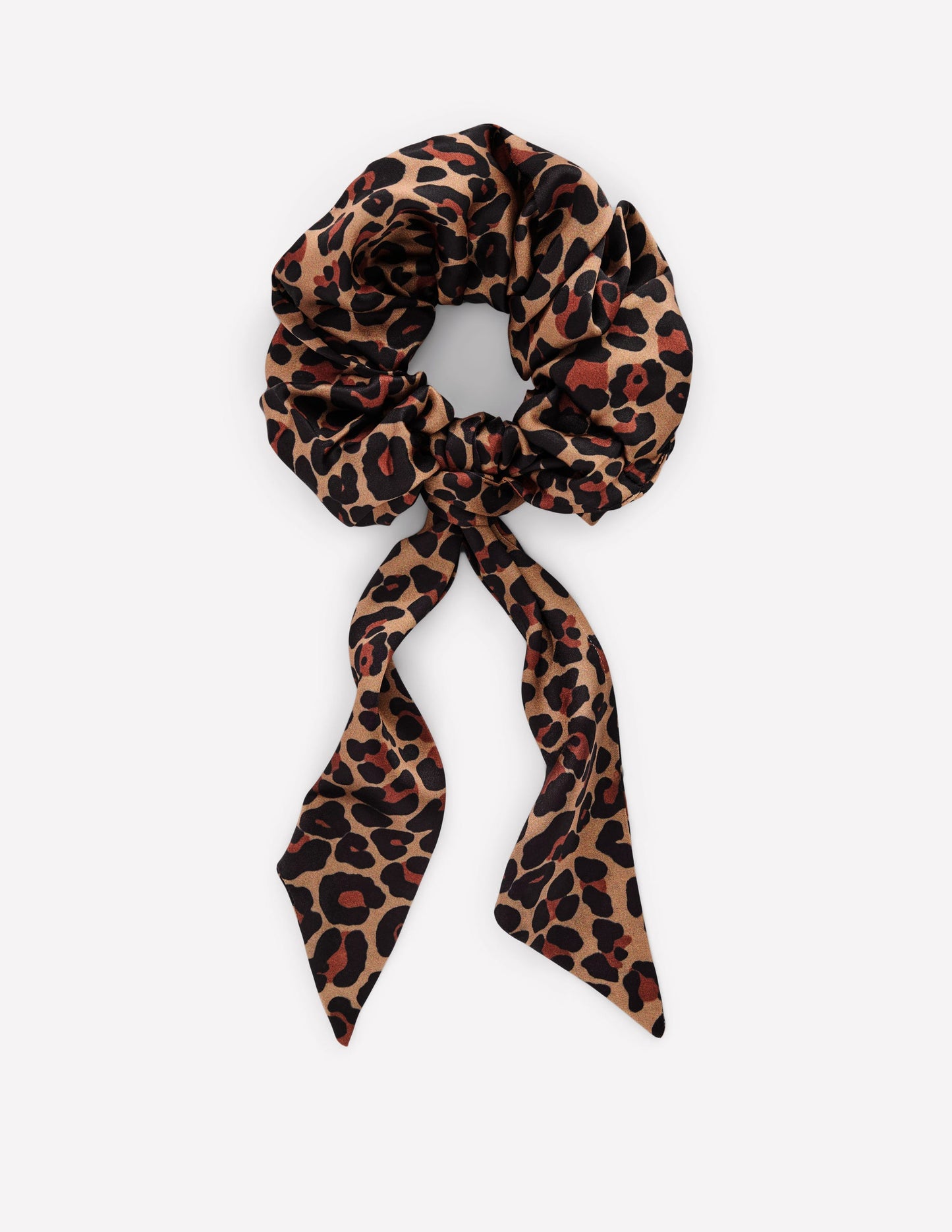 Scrunchie mit Schärpe-Mohair, Leopardenmuster