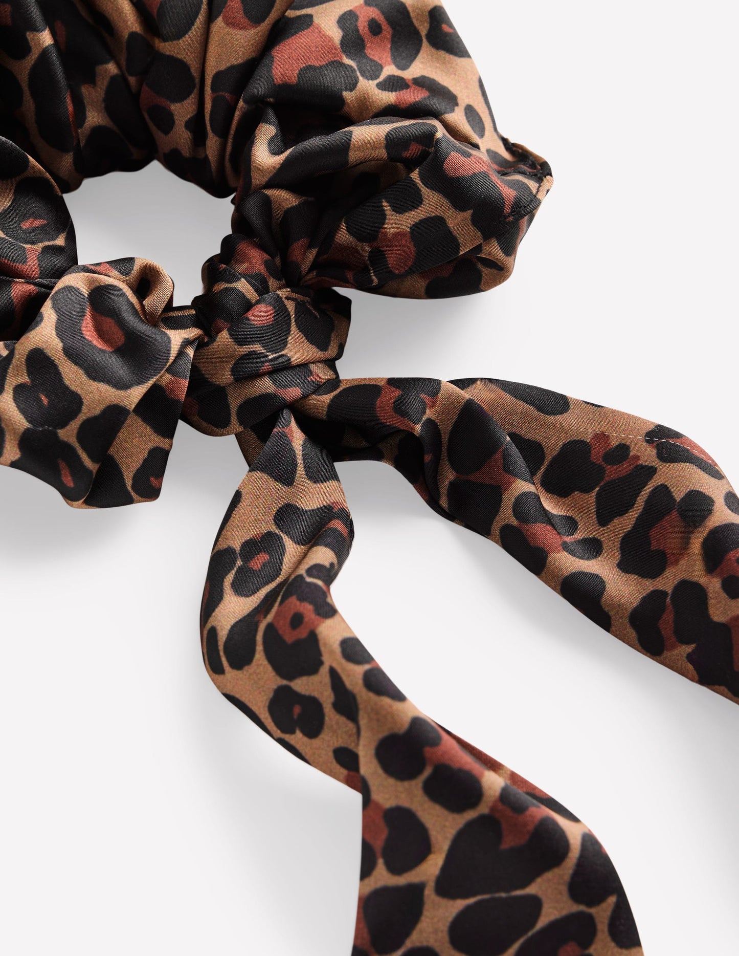 Scrunchie mit Schärpe-Mohair, Leopardenmuster