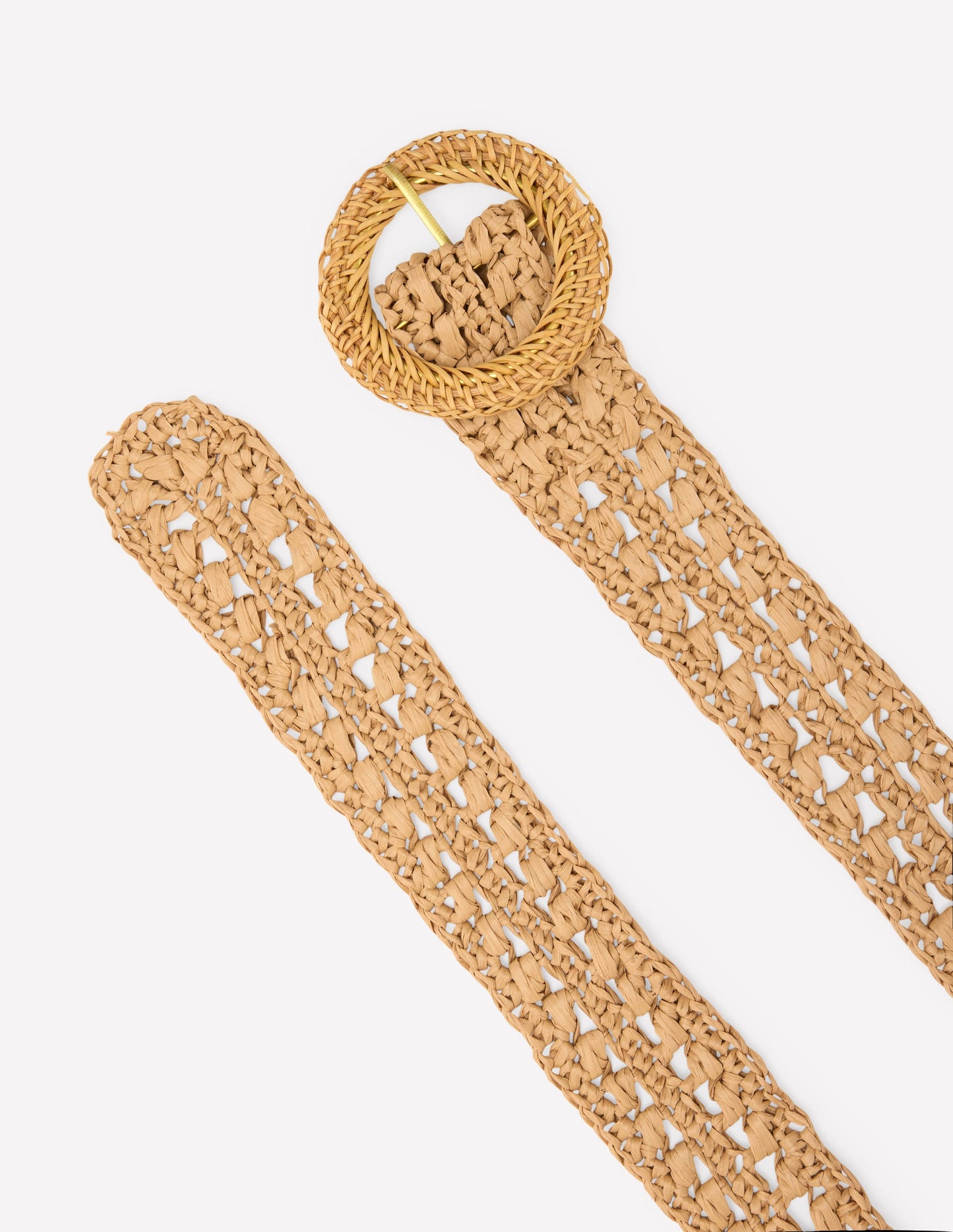 Interest Raffia Belt-Natural