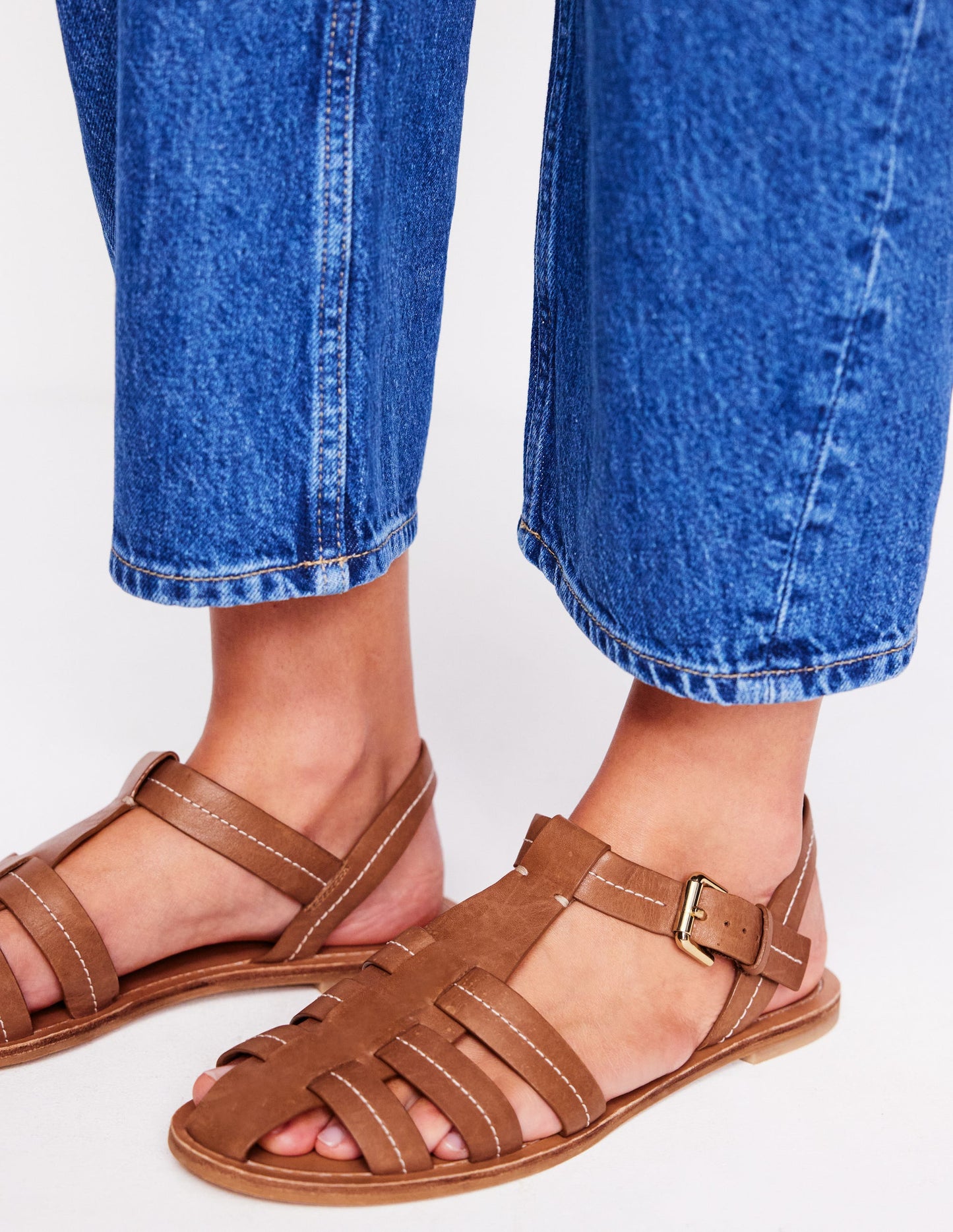 Fisherman Flat Sandals-Tan