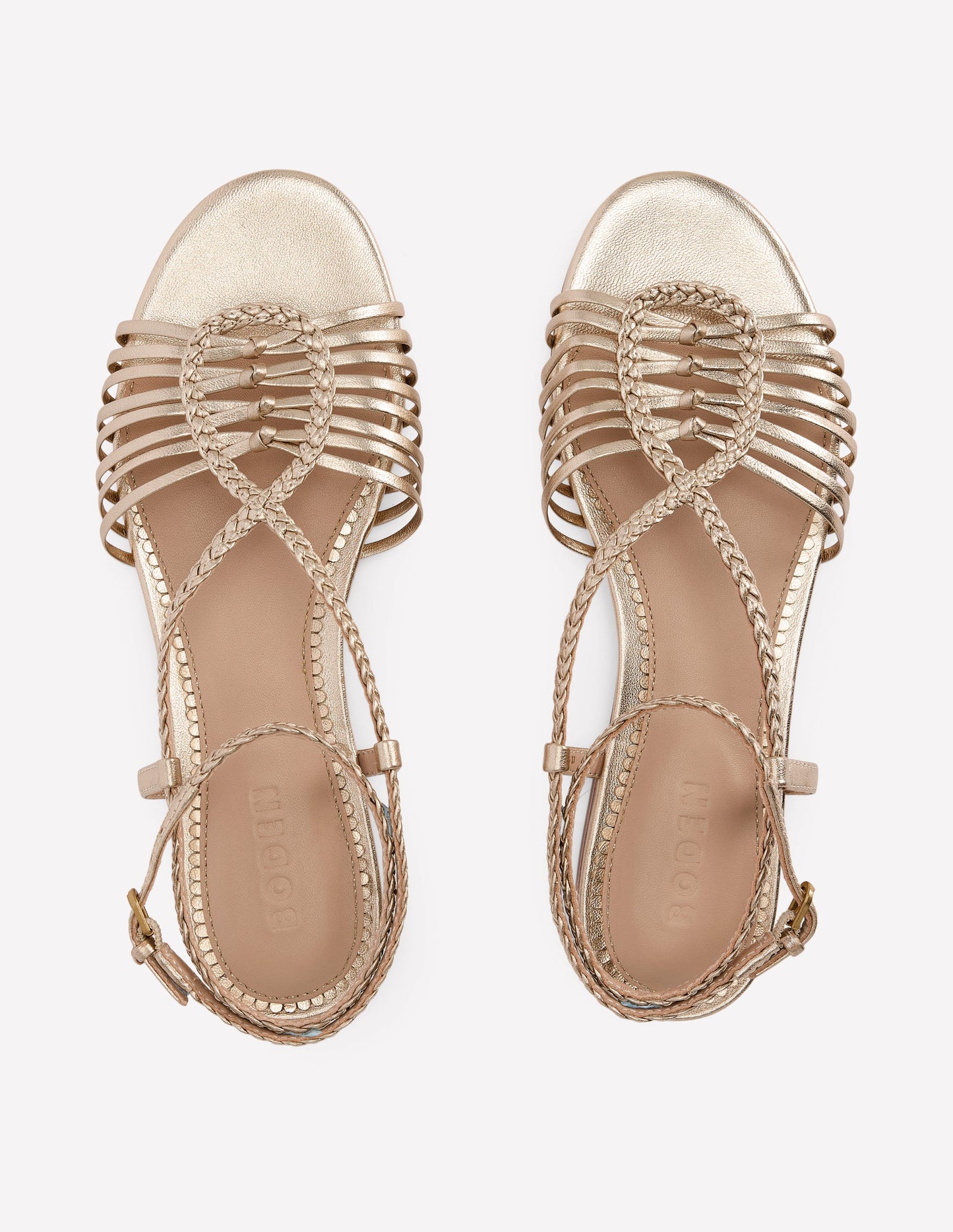 Flache Riemchensandalen-Aquamarine Bunny