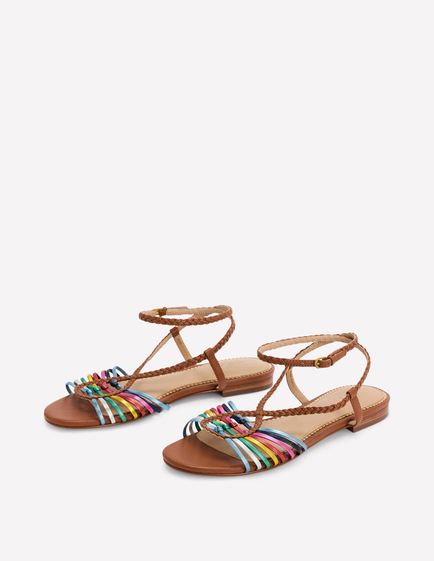 Multi Strap Flat Sandal-Multi