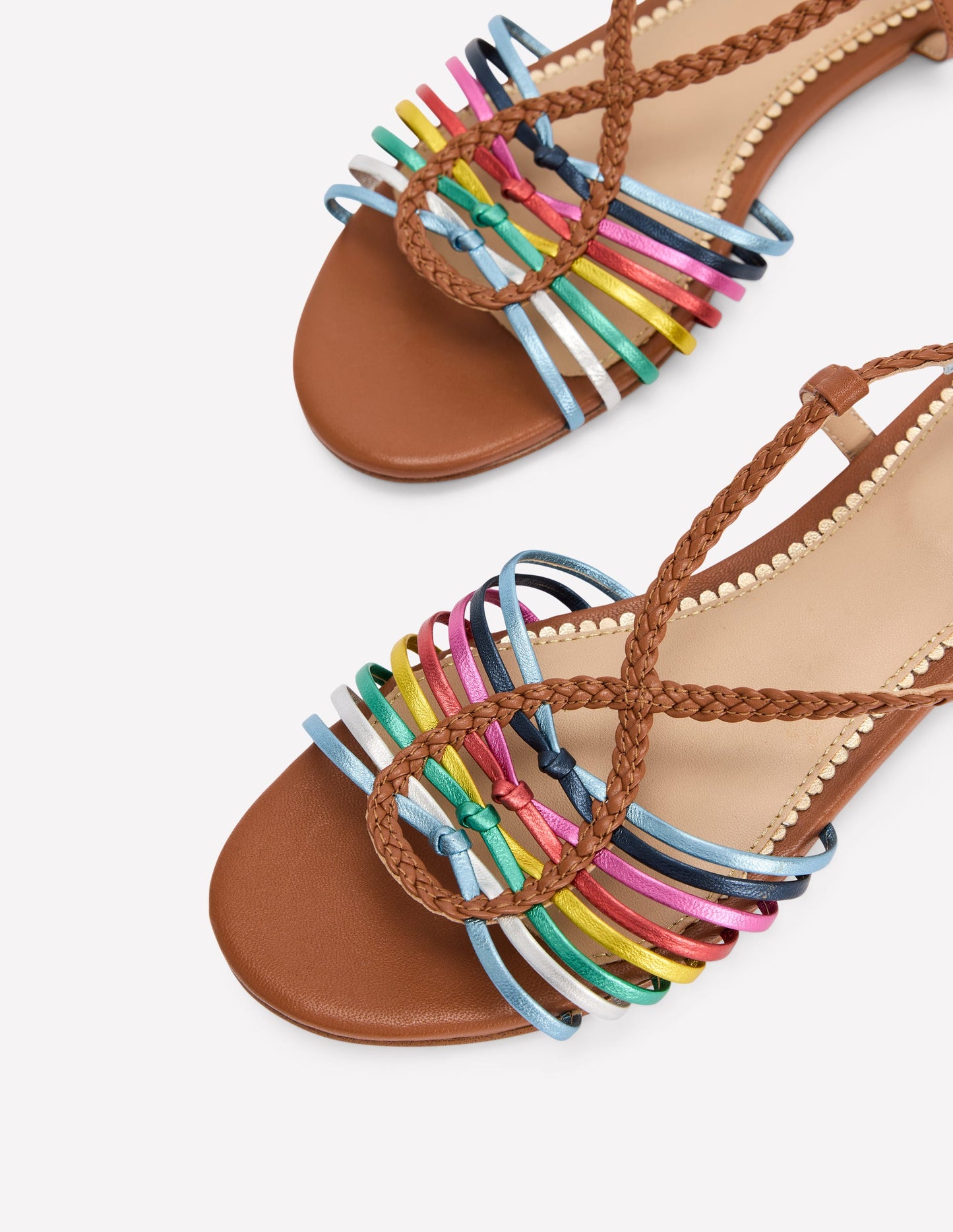 Multi Strap Flat Sandal-Multi