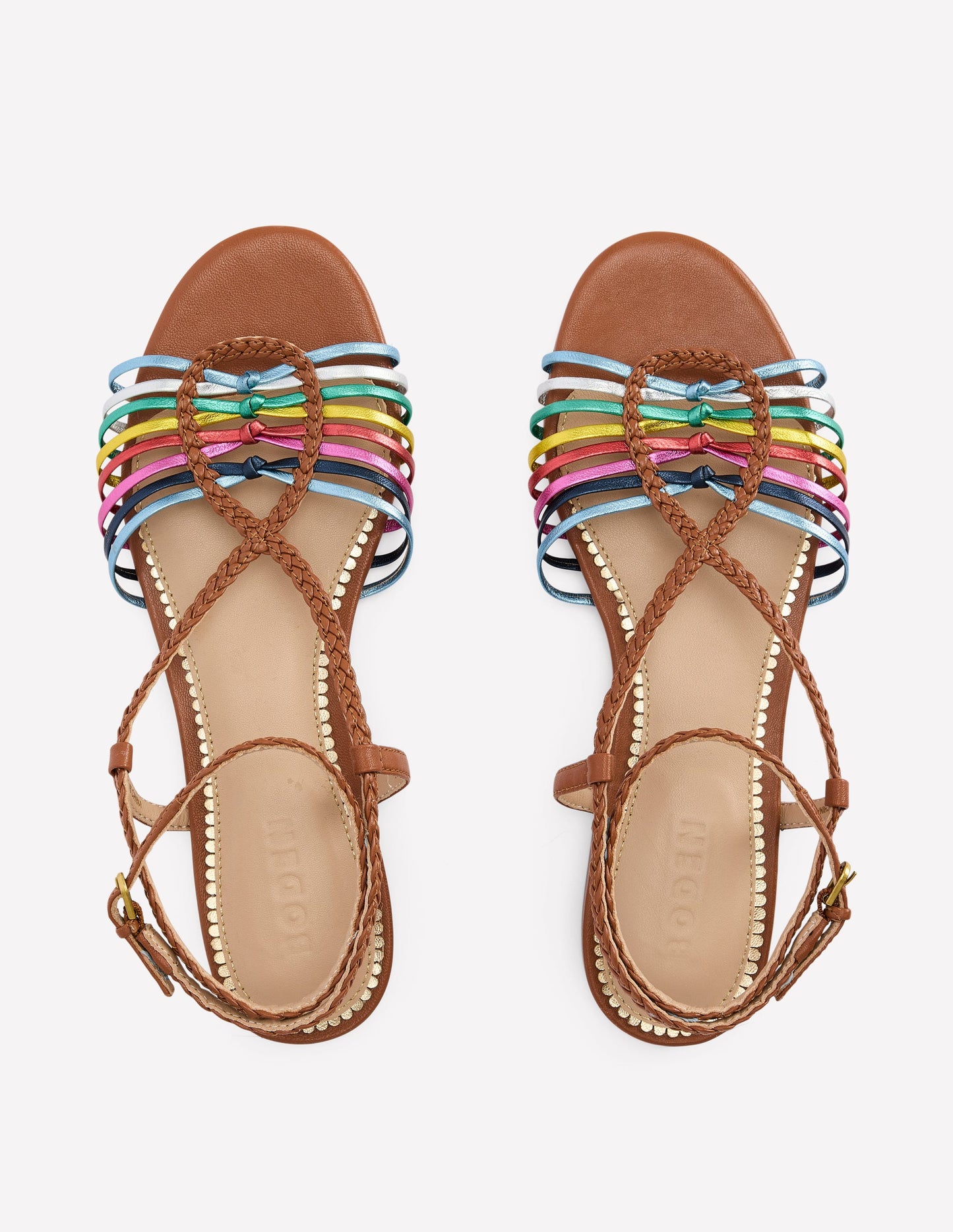 Multi Strap Flat Sandal-Multi