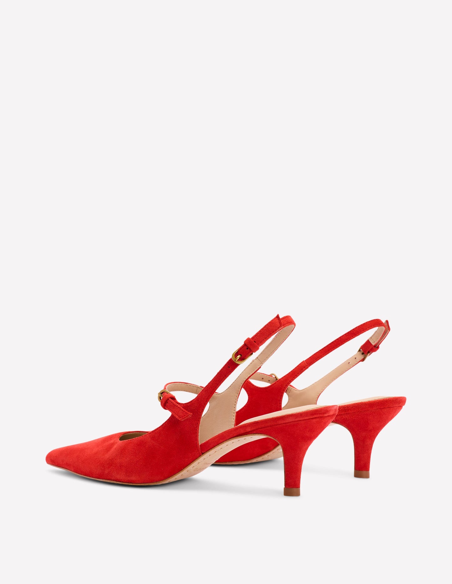 Mary Janes mit Slingback-Absatz-Briefkastenrot
