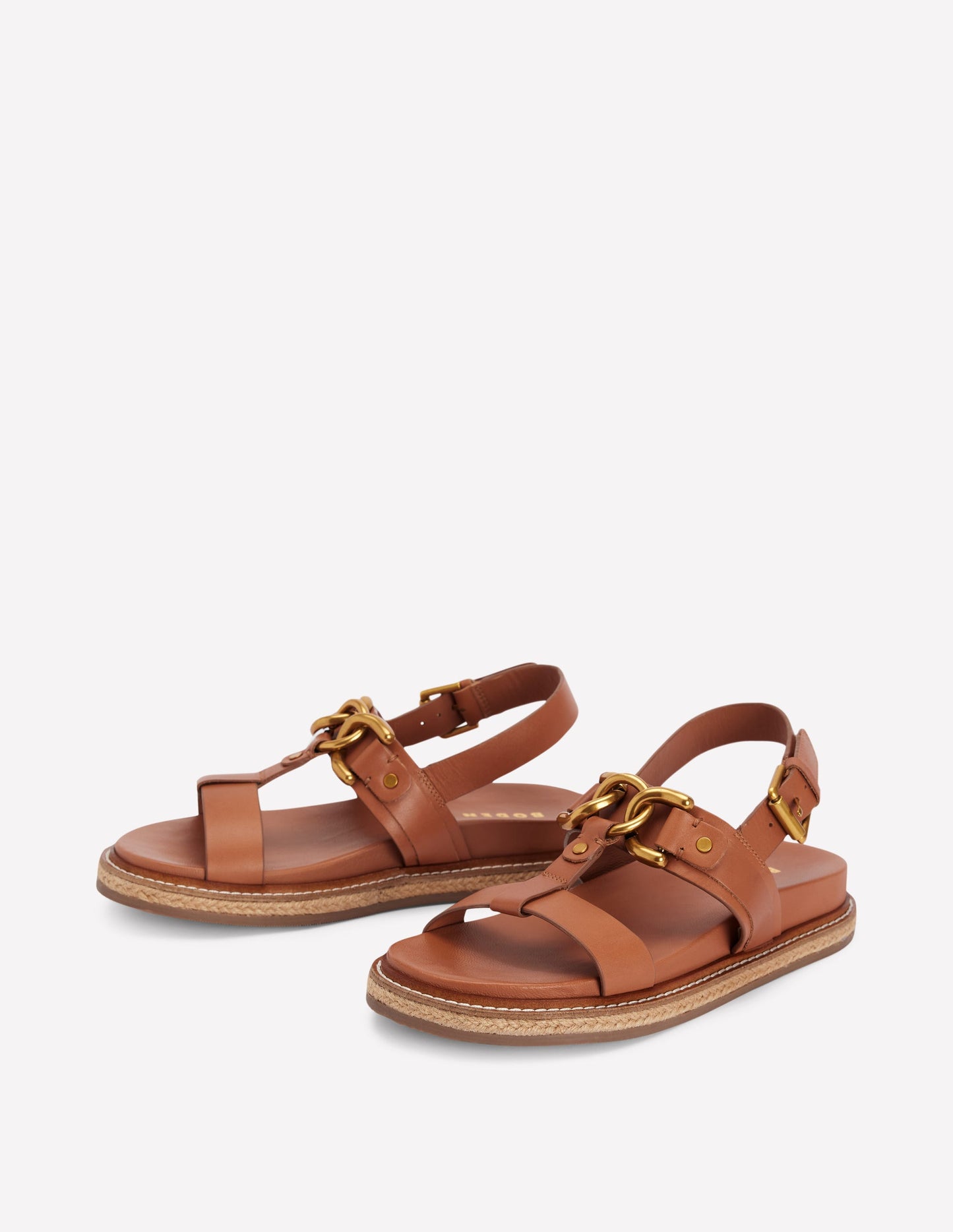 Hardware Detail Footbed Sandal-Tan