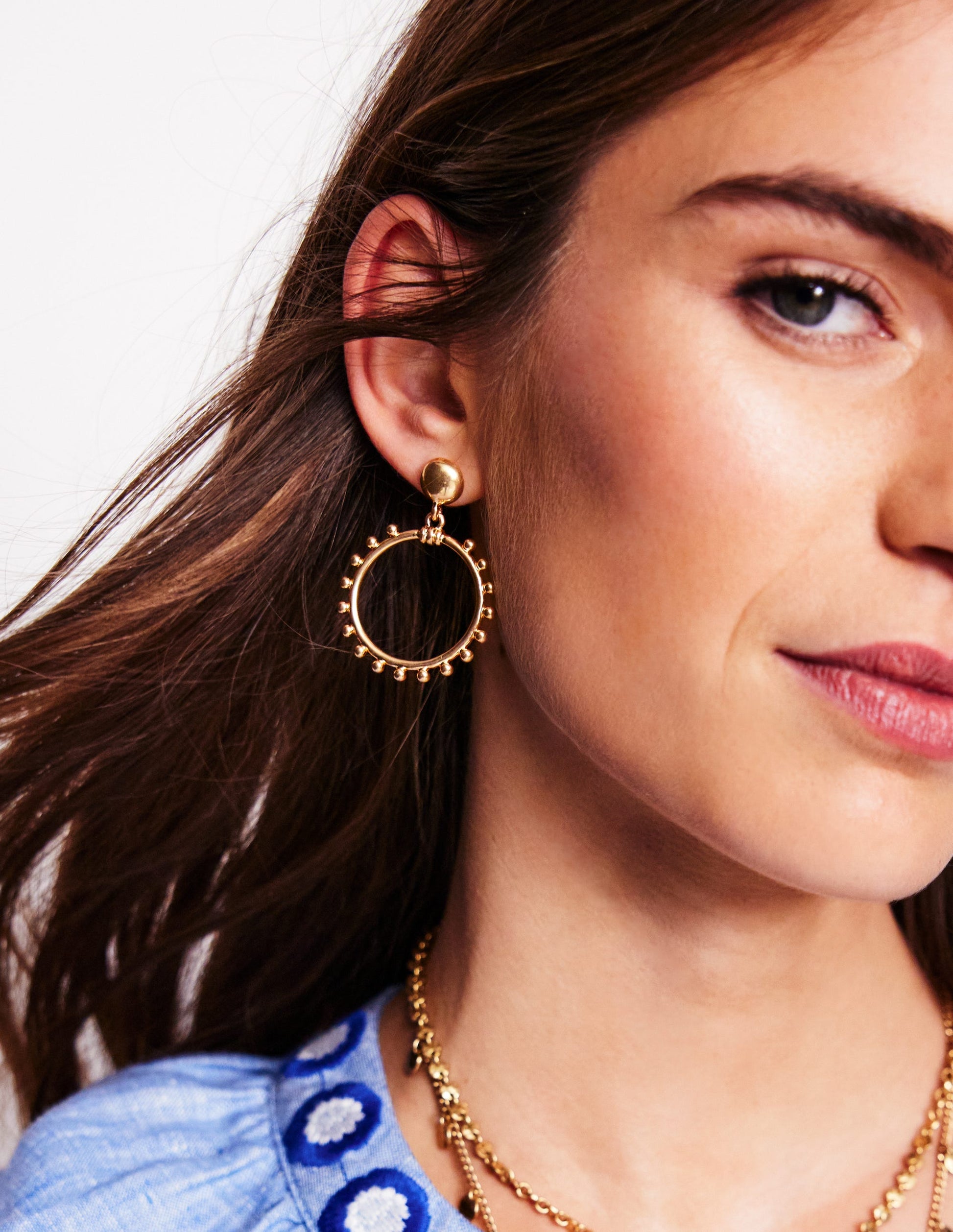 Kreisförmige Ohrringe-Goldfarbe-2