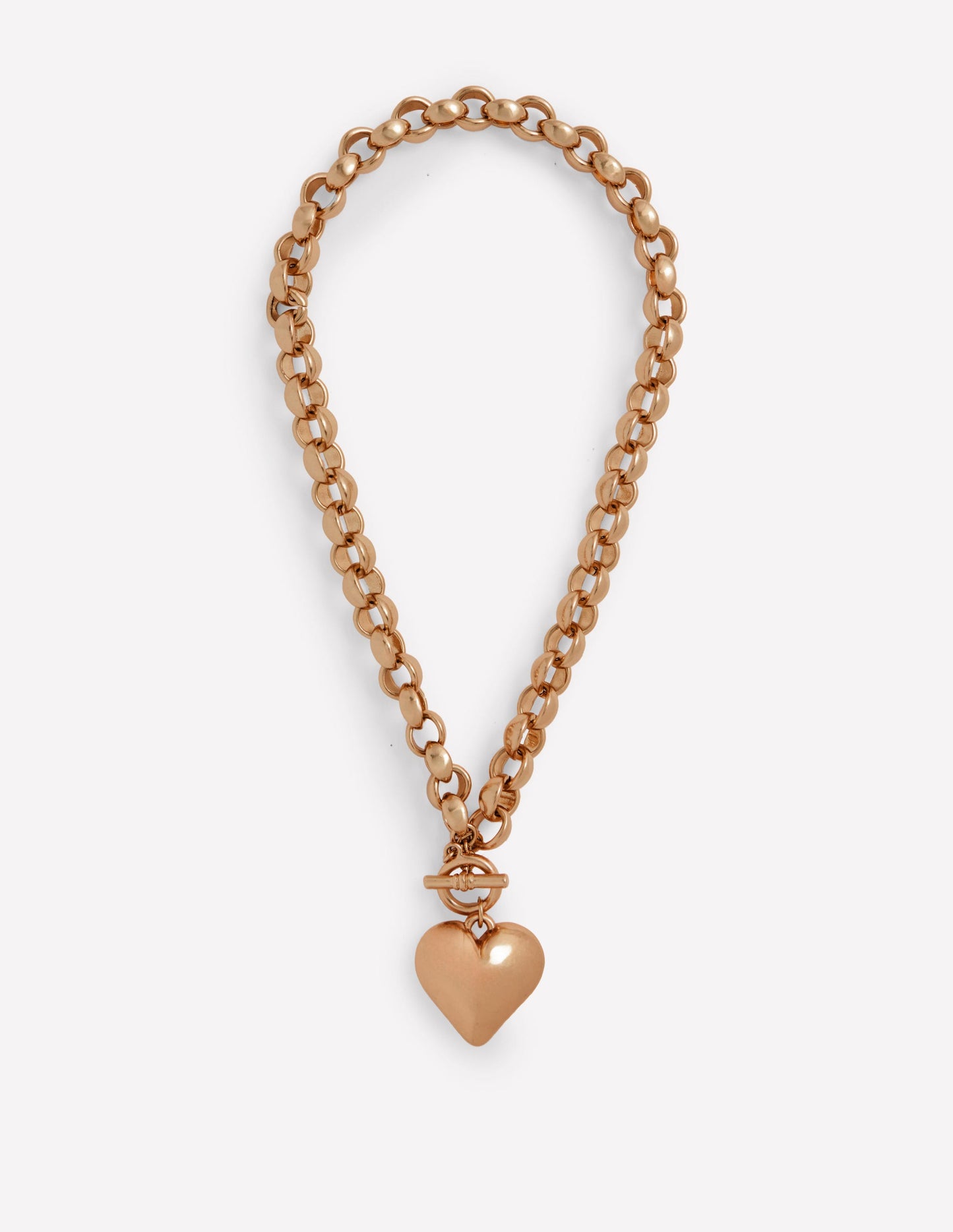 Breite Halskette mit Herzdesign-Gold
