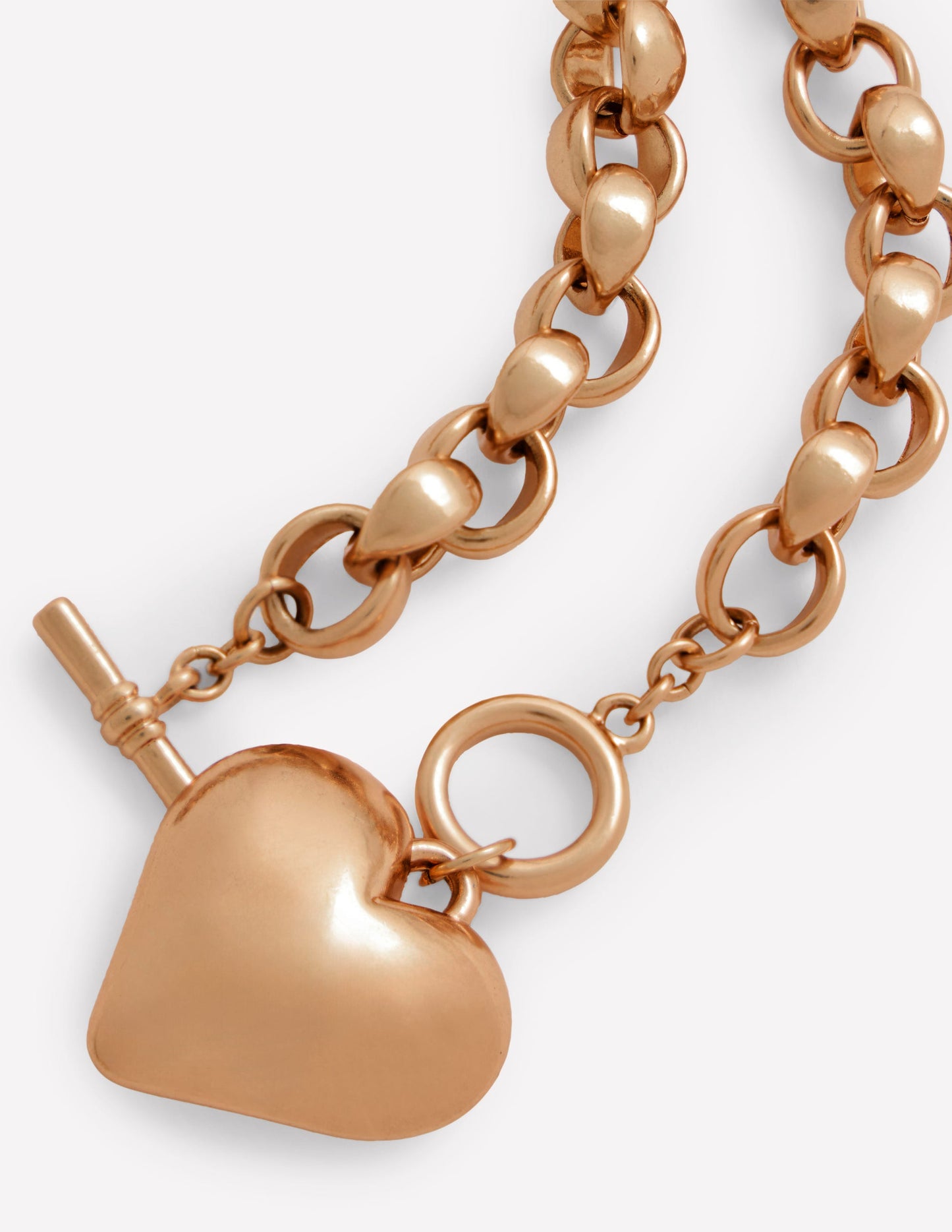 Breite Halskette mit Herzdesign-Gold