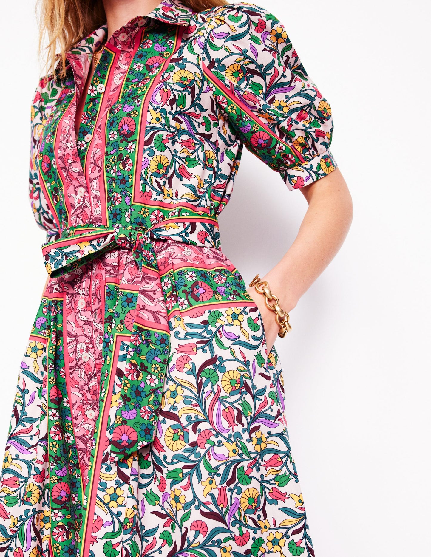 Alexa Maxi-Hemdblusenkleid-Bunt, Bezaubernde Rebe