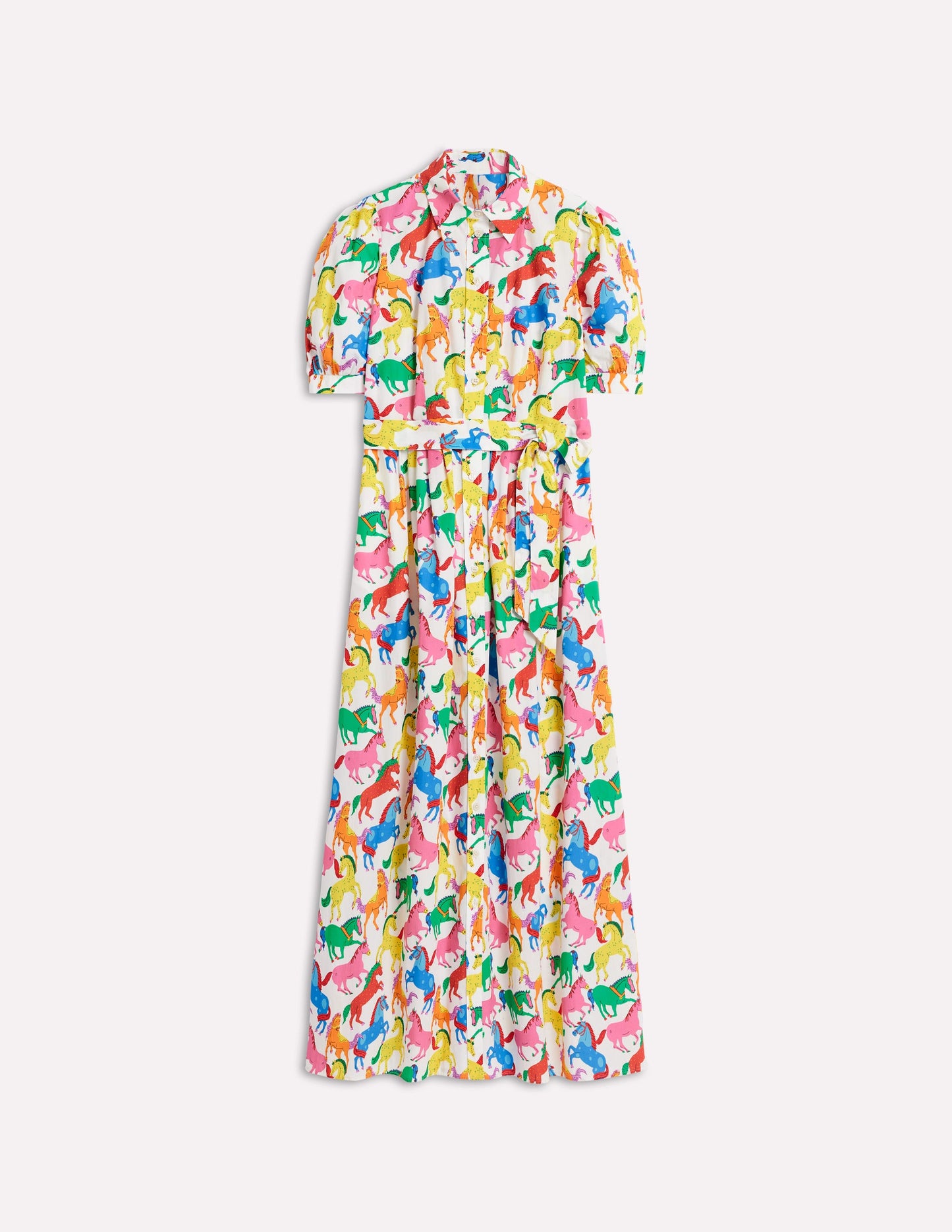 Robe-chemise longue Alexa-Multi, motif Pony Club