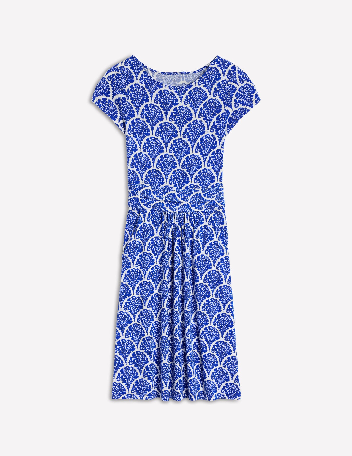 Amelie Jerseykleid-Leuchtendes Blau, Blühend