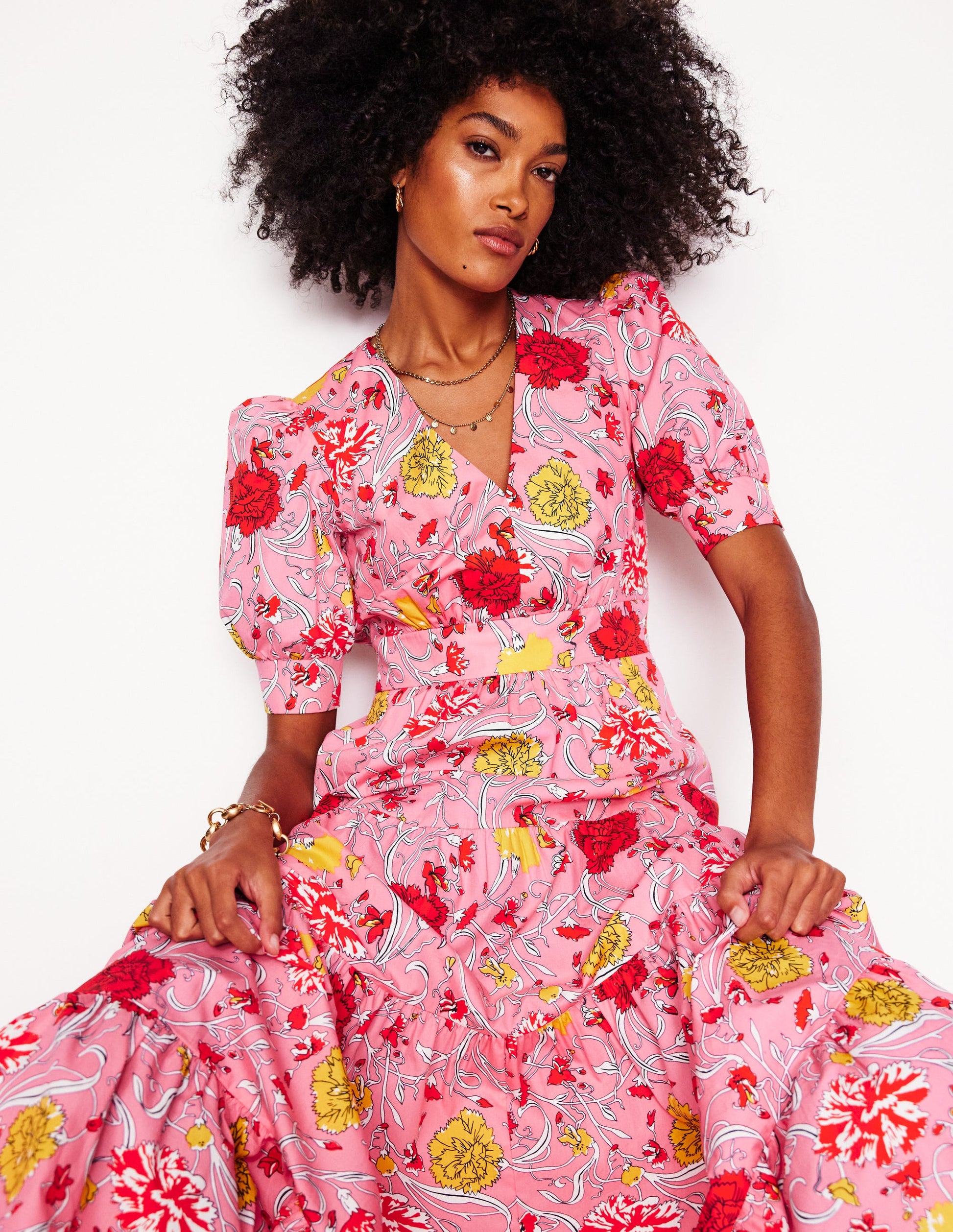 Das Bella Kleid-Lachsrosa, Nelkenrebe-1