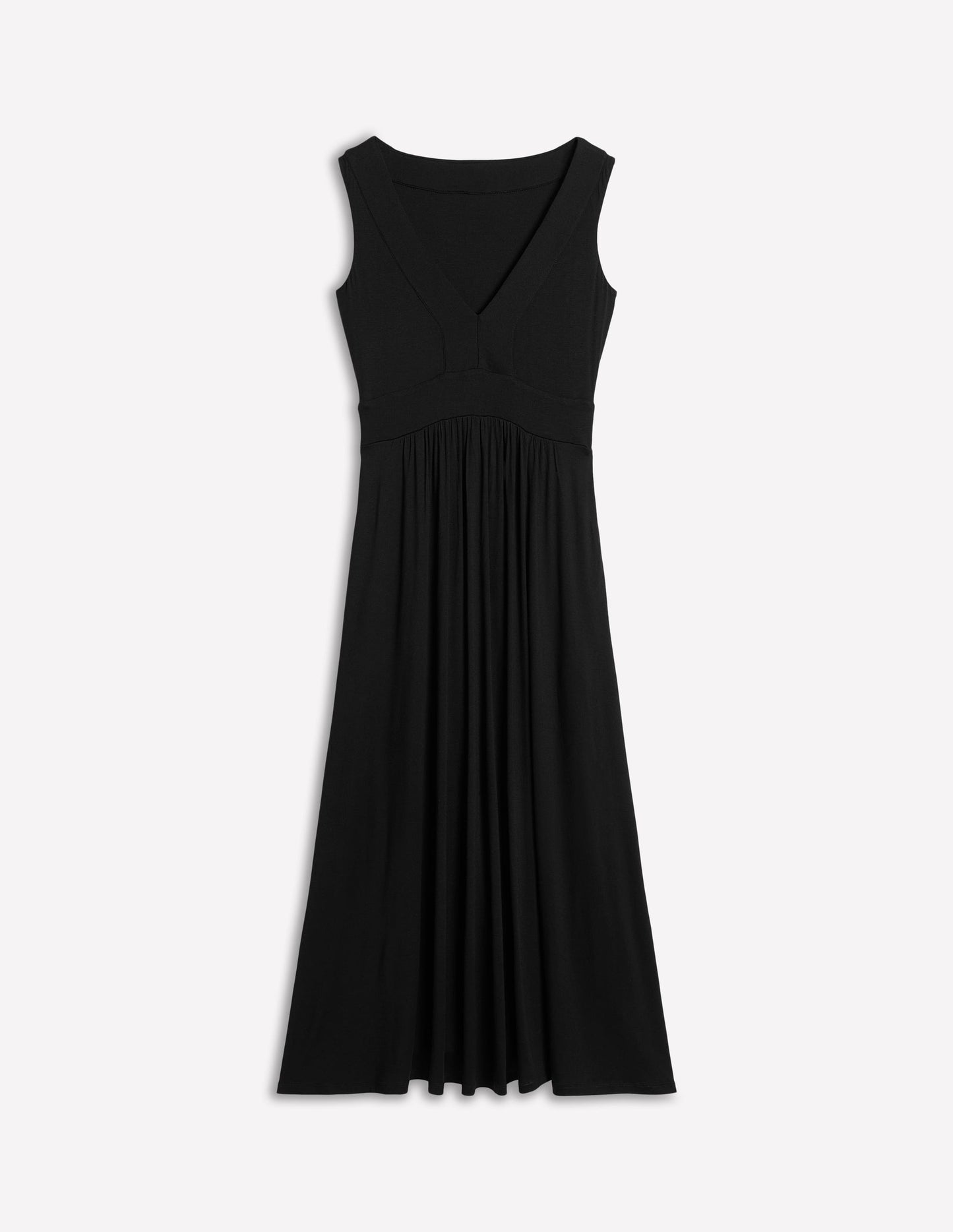 Robe longue Olympia en jersey-Noir