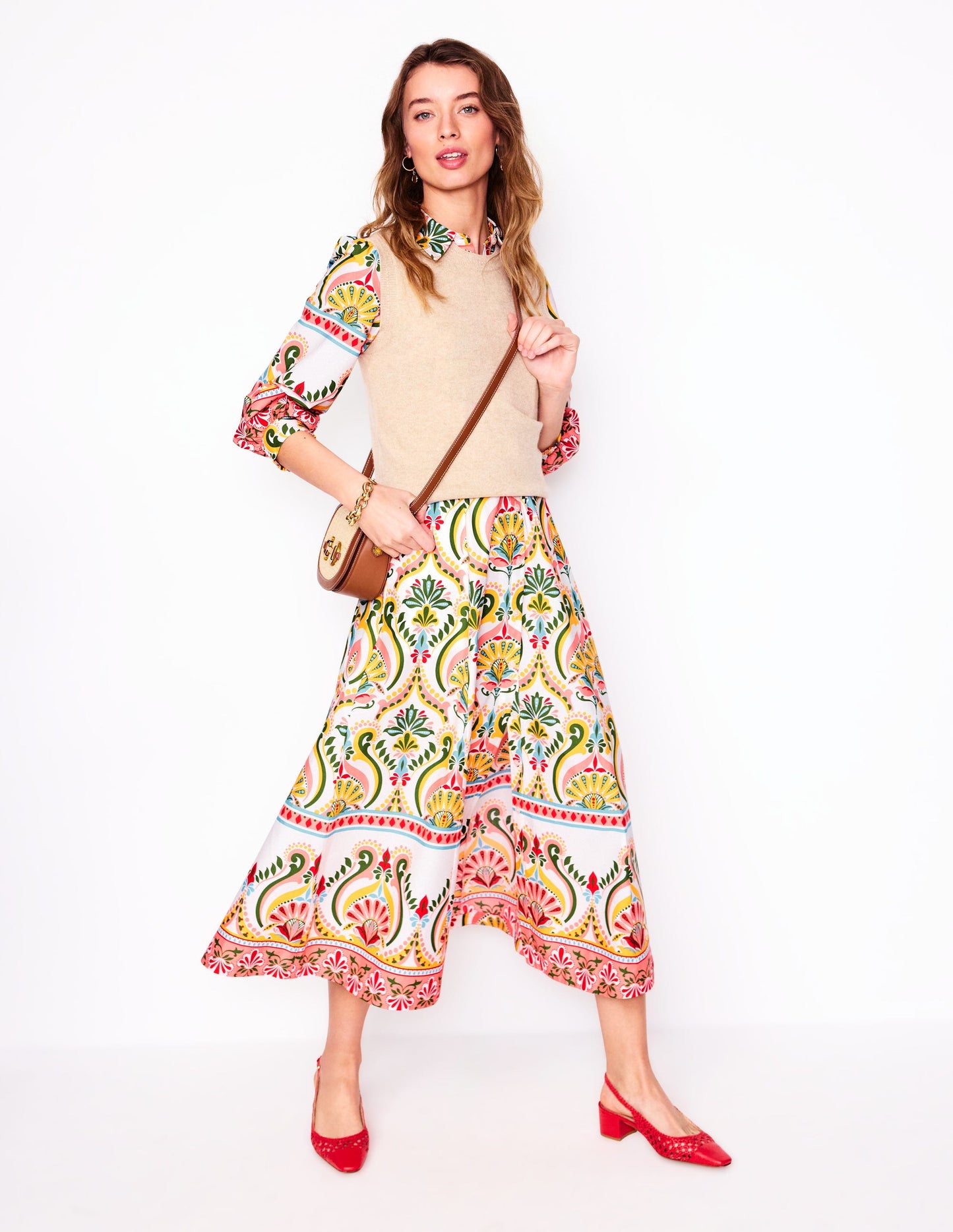 Robe-chemise Clara en coton-Multi, motif Ornamental Floral
