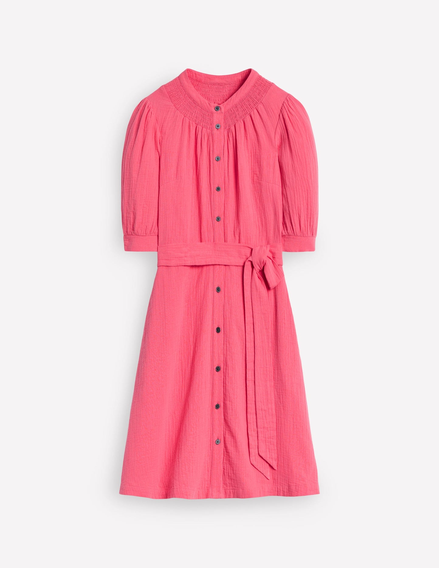 Robe courte Ada double-étoffe-Rose azalée