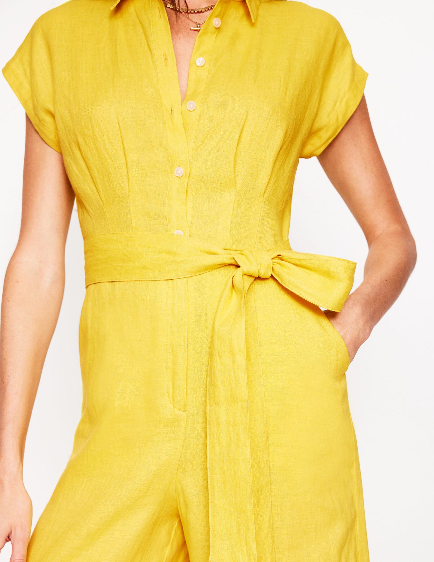 Colette Jumpsuit aus Leinen-Ananas