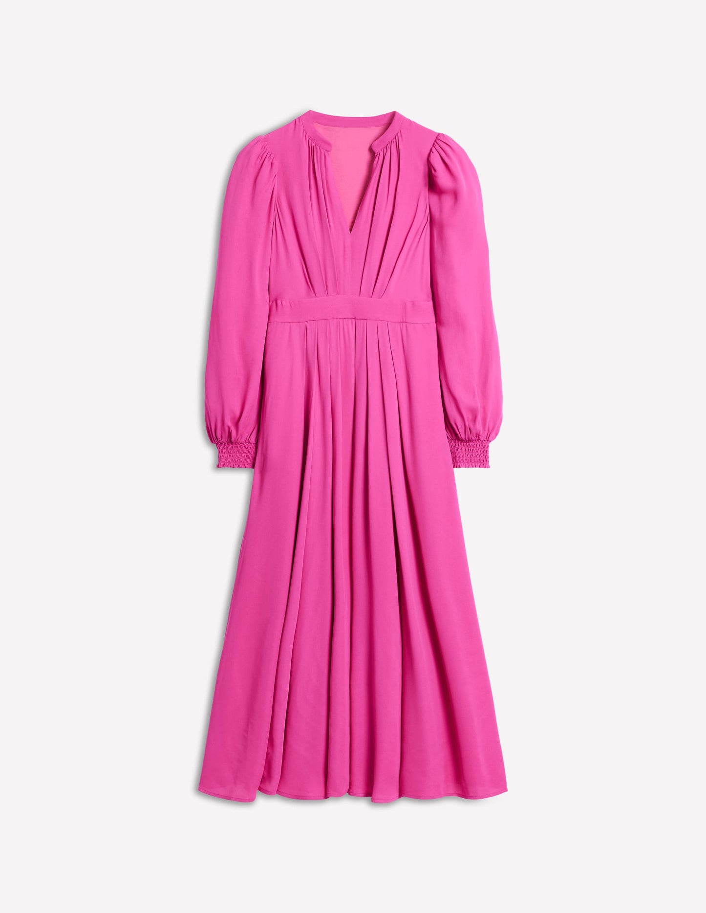 Blousonkleid mit Faltendetail-Cosmos-Rosa