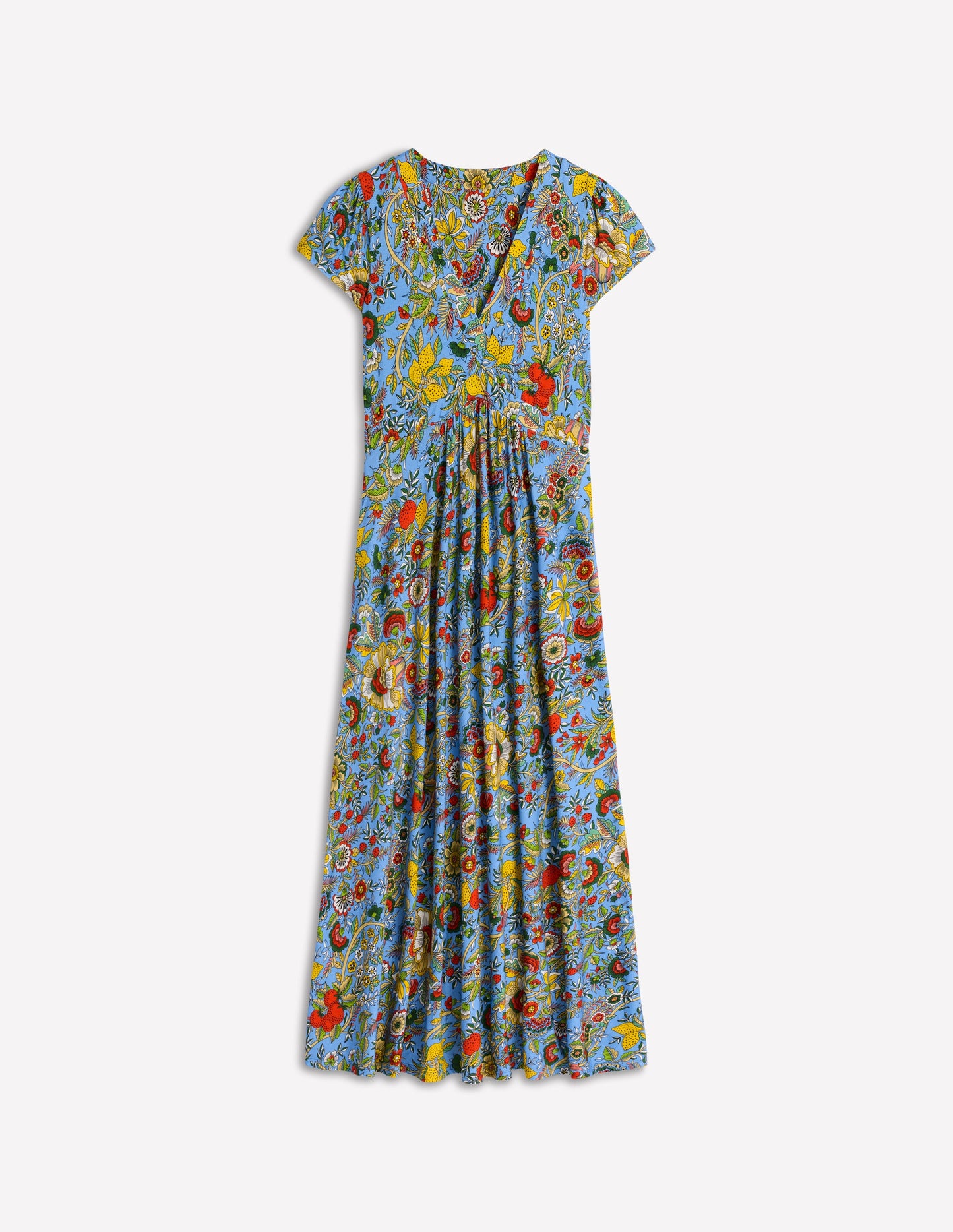 Bias Cut Jersey Midi Dress-Multi, Citrus Vine