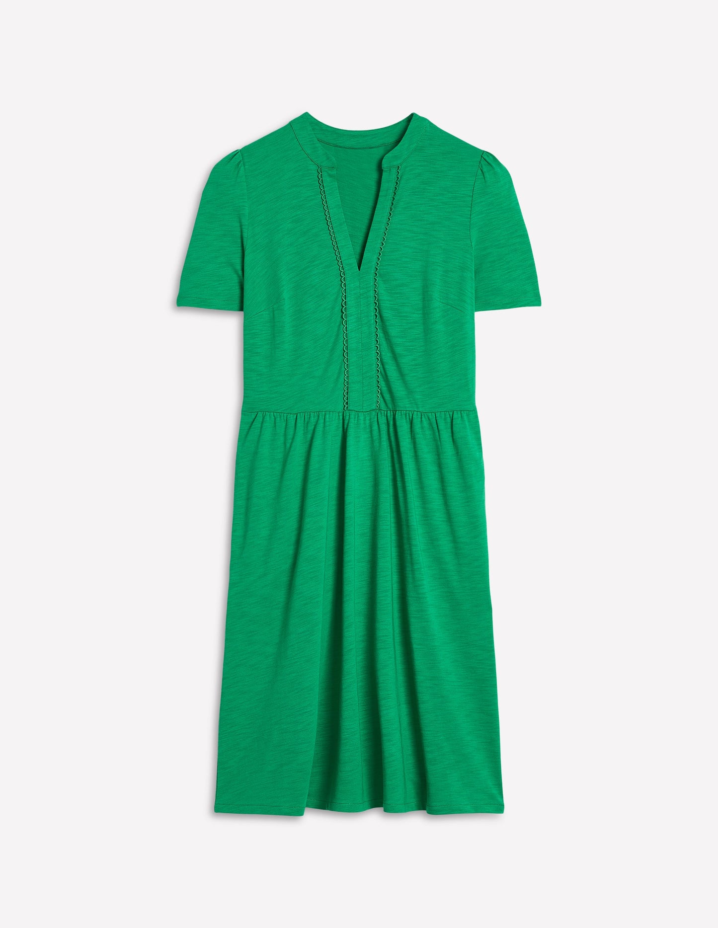 Naomi Short Jersey Dress-Rich Emerald