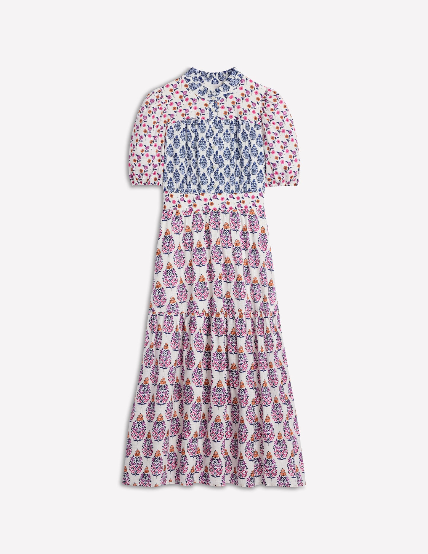 Beatrice Baumwoll-Midikleid-Bunt, Wildblumenstrauß