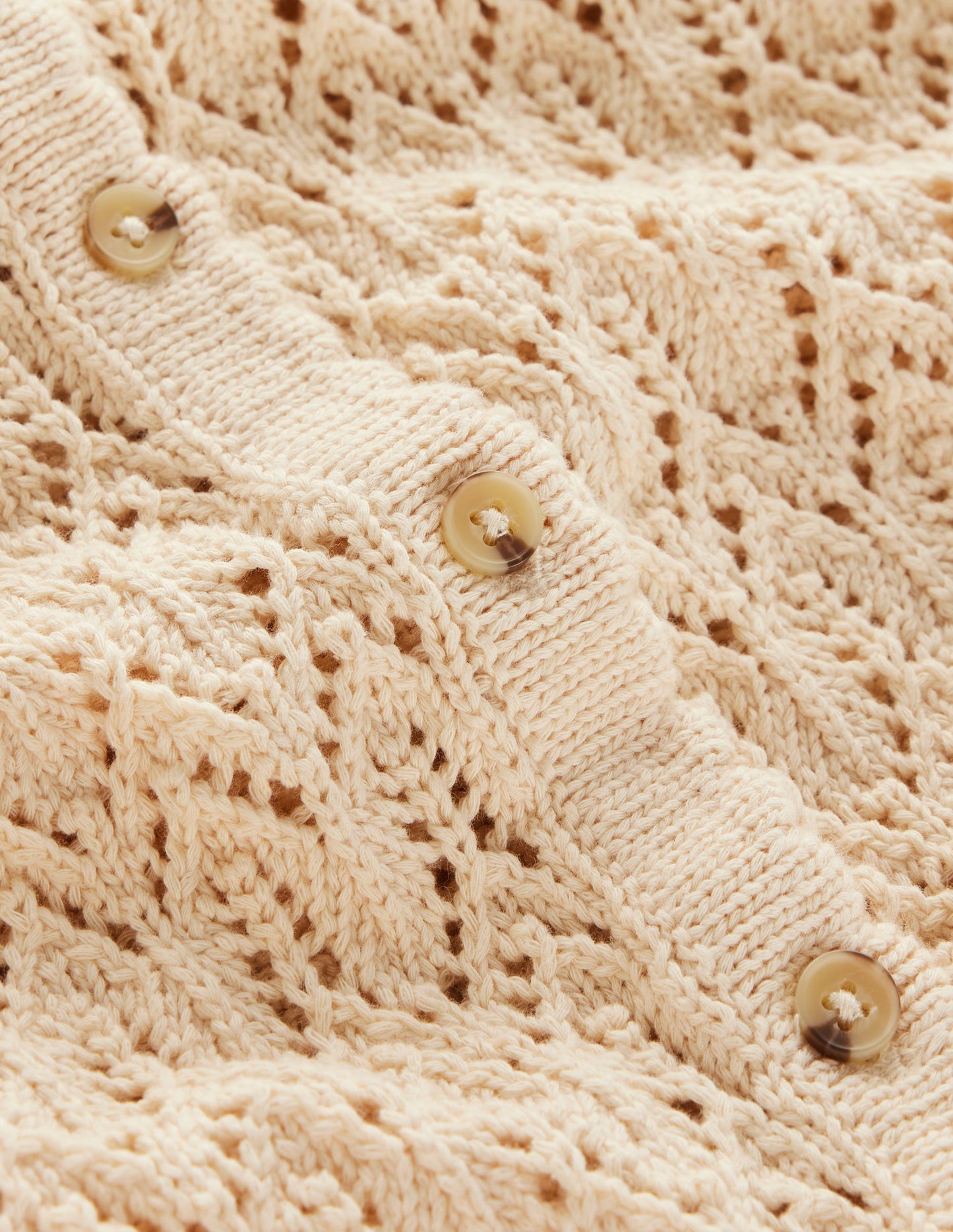 Elodie Stitch V-Neck Cardigan-Warm Ivory