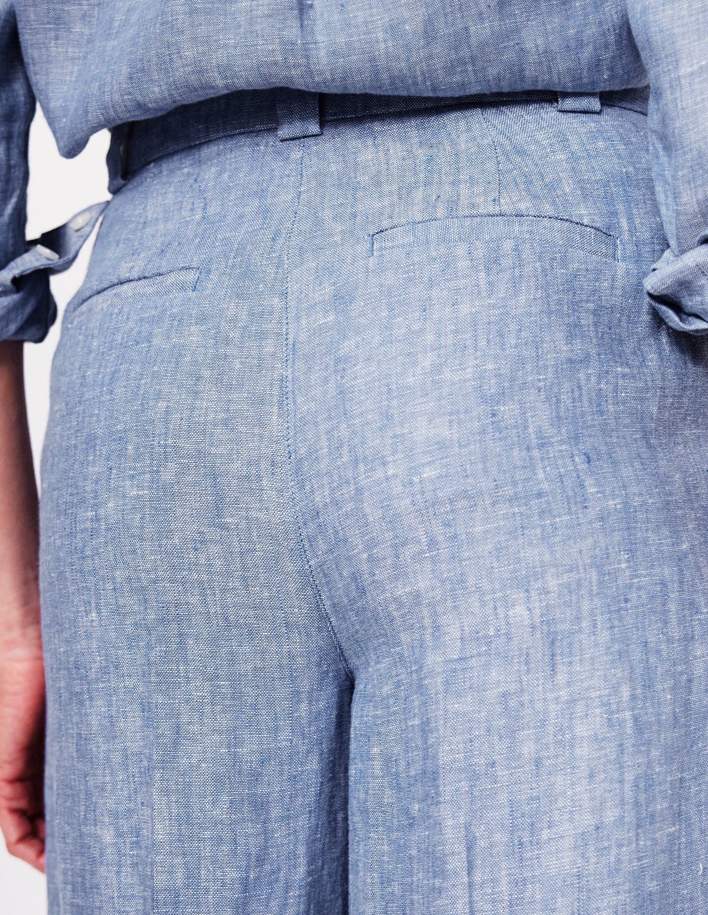Westbourne Leinenhose-Graublau Chambray