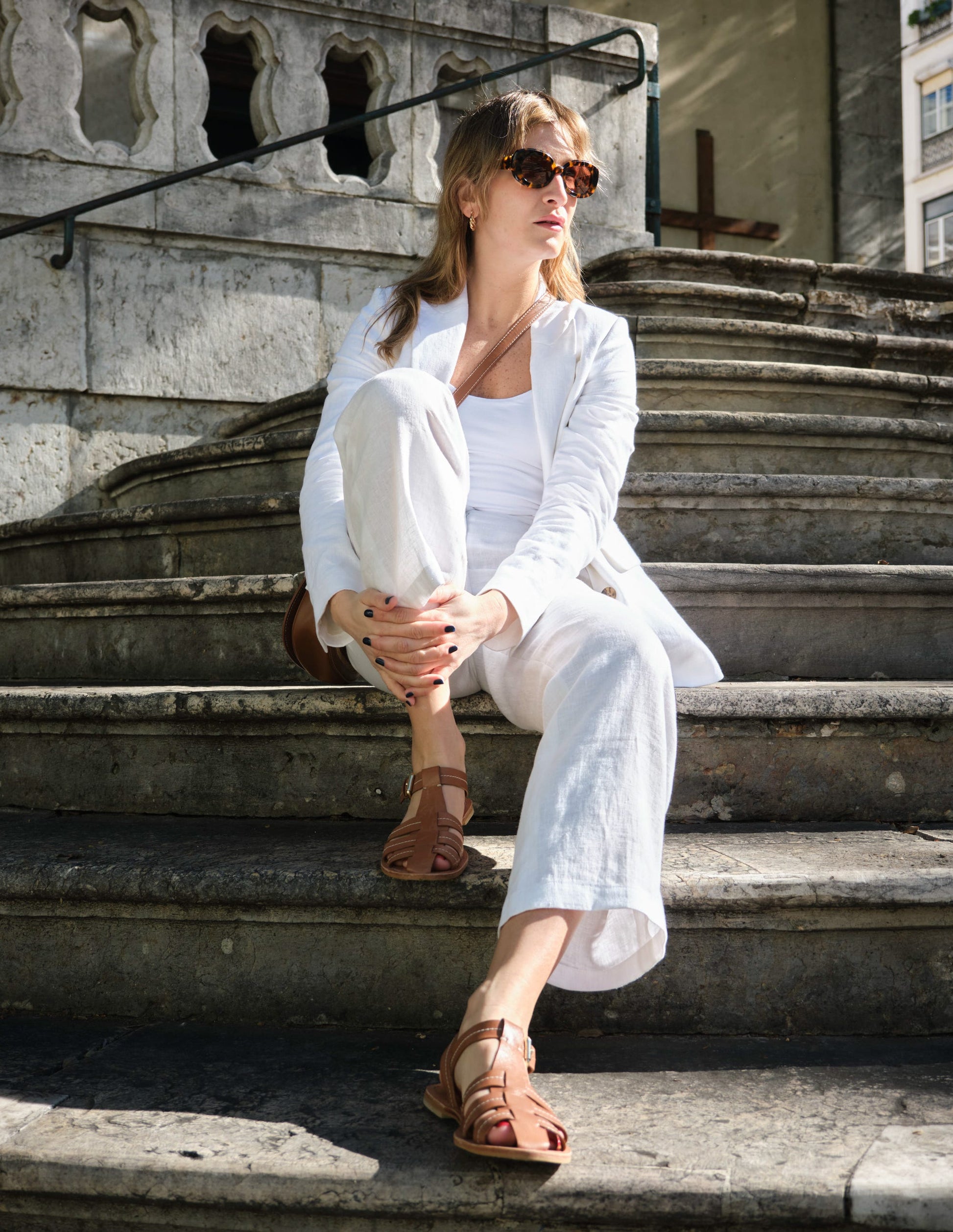 Westbourne Leinenhose-Weiß-6