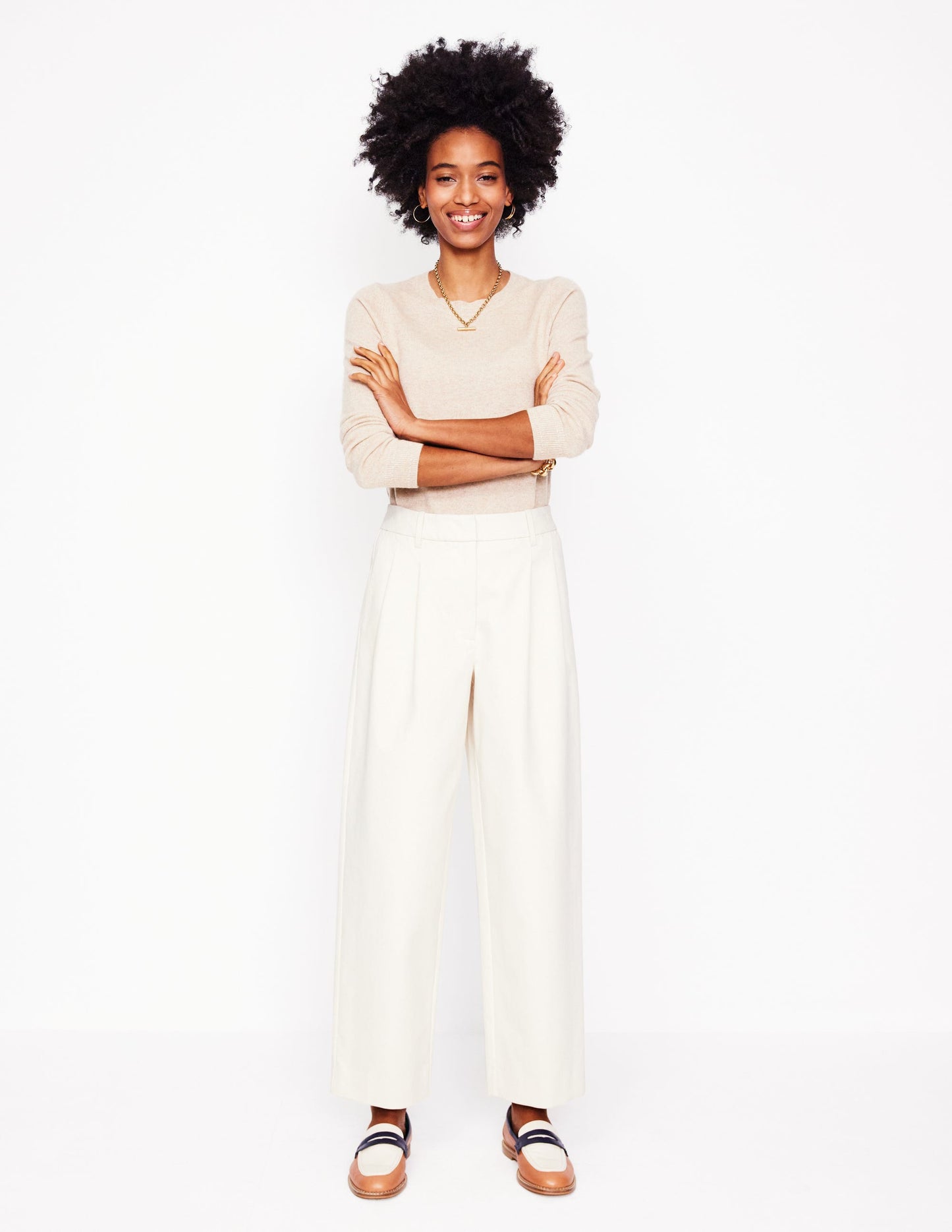 Bloomsbury Baumwollhose-Creme