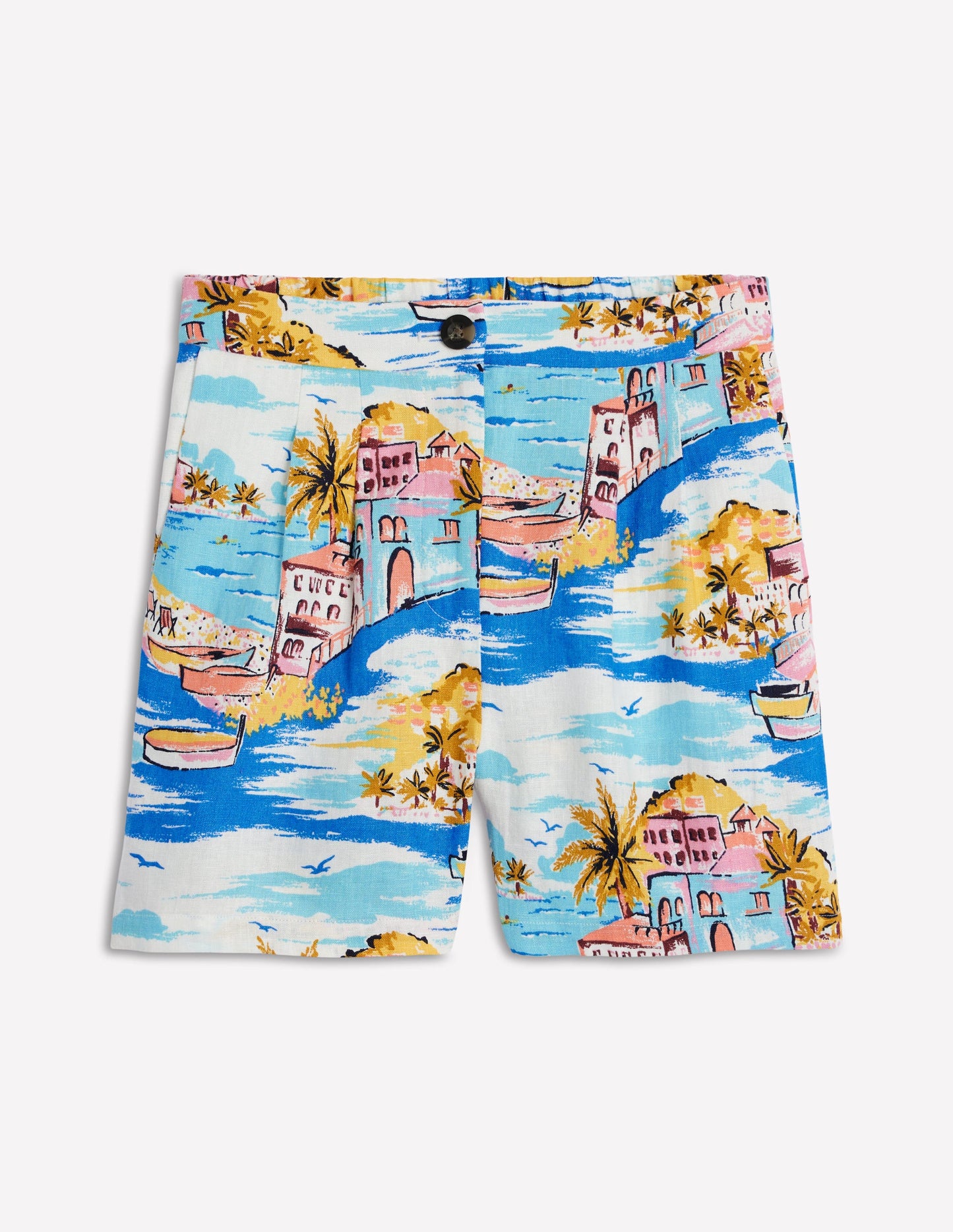 Dulwich Leinen-Shorts-Bunt, Paradiesbucht
