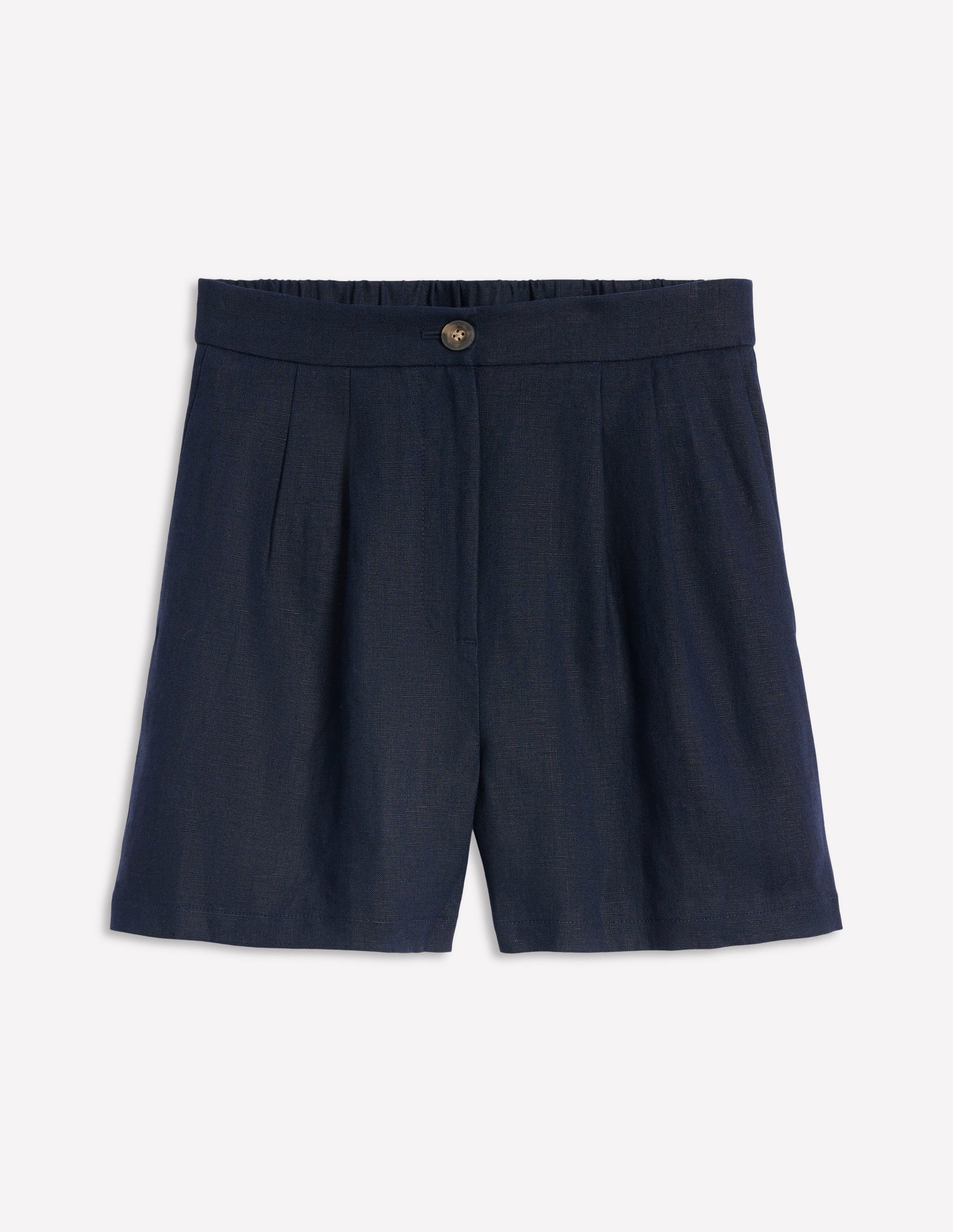 Dulwich Linen Shorts-Navy-6